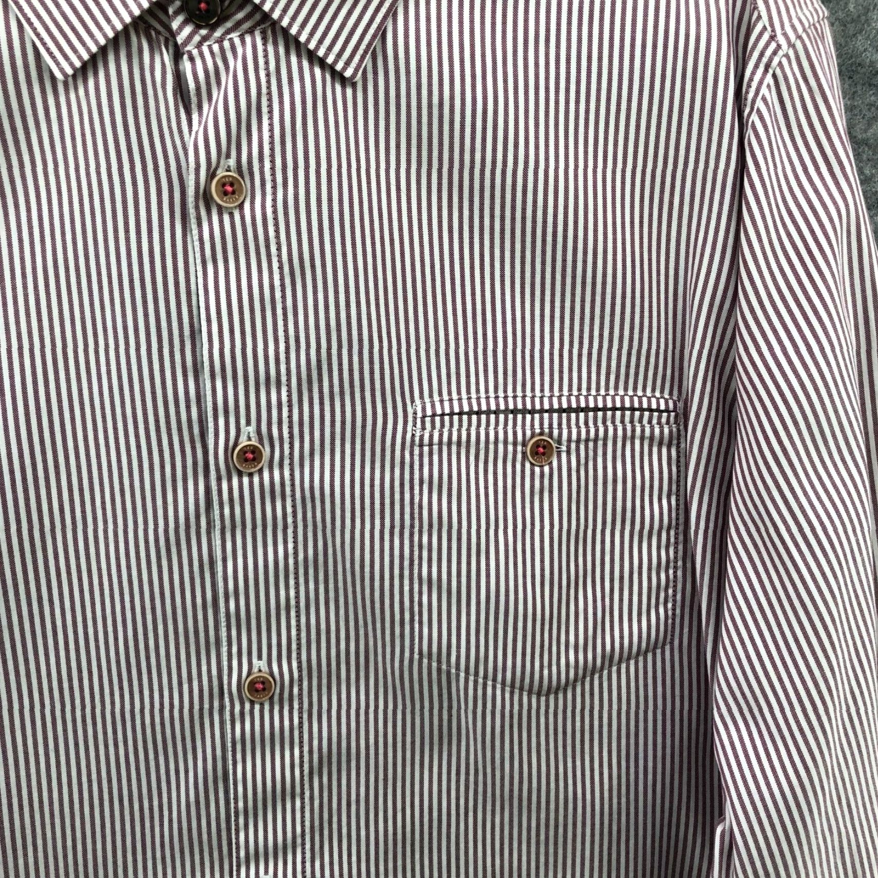Ted Baker VINTAGE Ted Baker Long Sleeve Shirt Mens XL Cotton Purple White Striped Business Casual Formal Workwear Size US XL / EU 56 / 4 - 6 Thumbnail