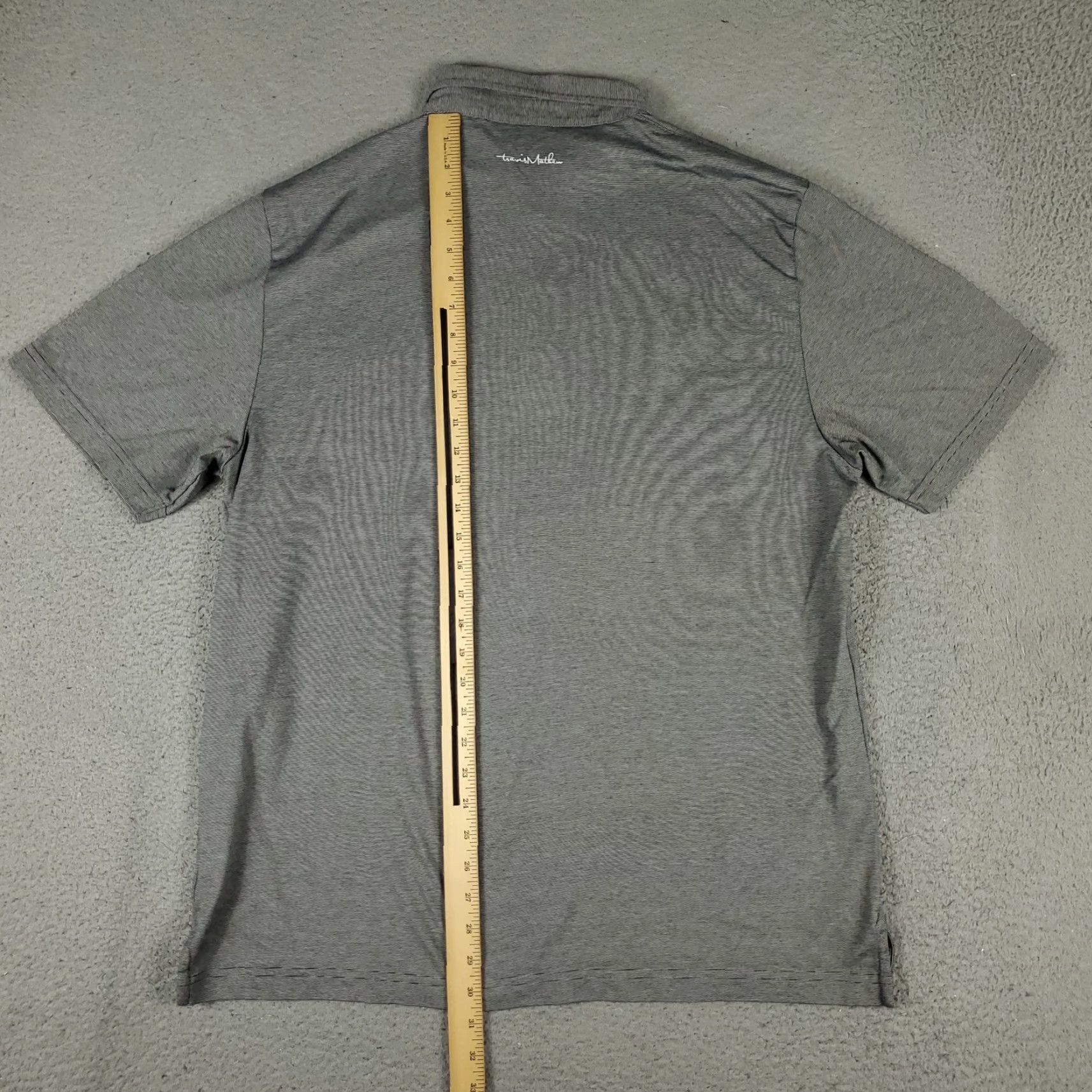 TravisMathew Travis Mathew Polo Shirt Mens XL Microstripe Golf Performance Casual Peru Made Size US XL / EU 56 / 4 - 5 Thumbnail