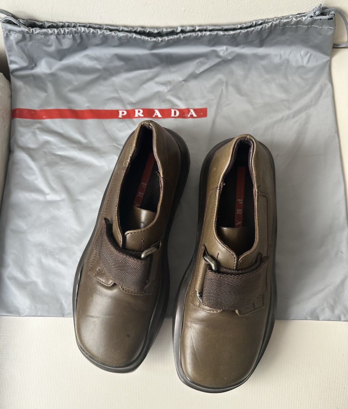 Prada Prada FW99 Leather strap trainers vibram sole Size US 5.5 / IT 35.5 - 5 Thumbnail
