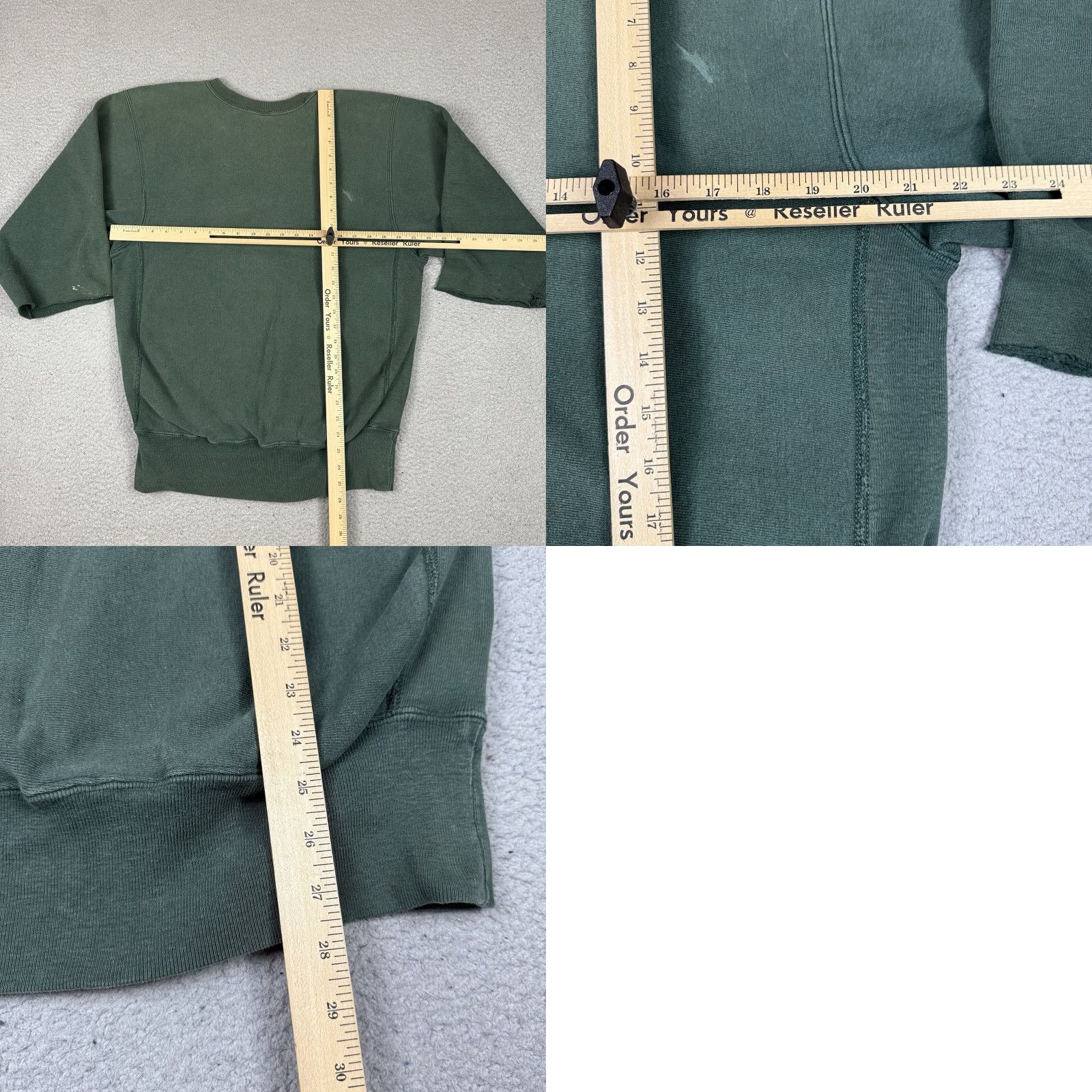 Champion VINTAGE Champion Reverse Weave Sweatshirt Men XL Green 90s Distressed Pullover Crew Neck All Seasons Size US XL / EU 56 / 4 - 9 Thumbnail
