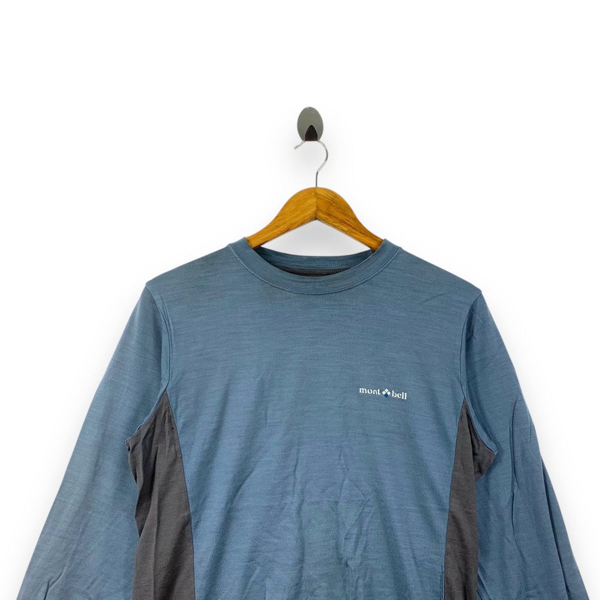 Montbell Vintage MONTBELL OUTDOOR Super Merino Wool Tee Shirt Size US M / EU 48-50 / 2 - 2 Thumbnail