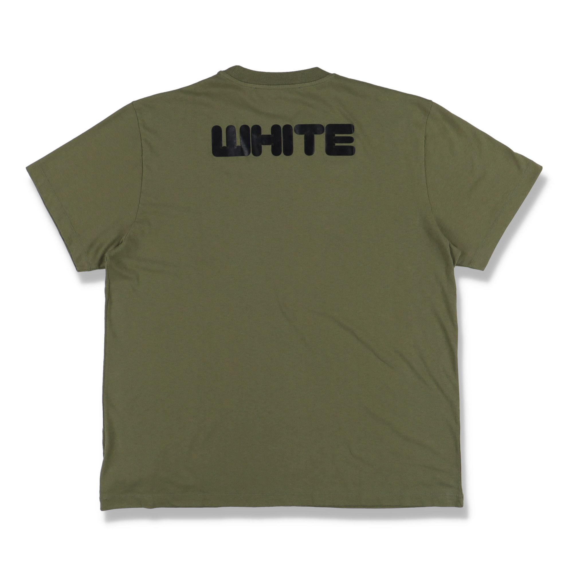 Off-White Green Rubber Arrow Font Logo Oversized T-Shirt Size US M / EU 48-50 / 2 - 7 Thumbnail