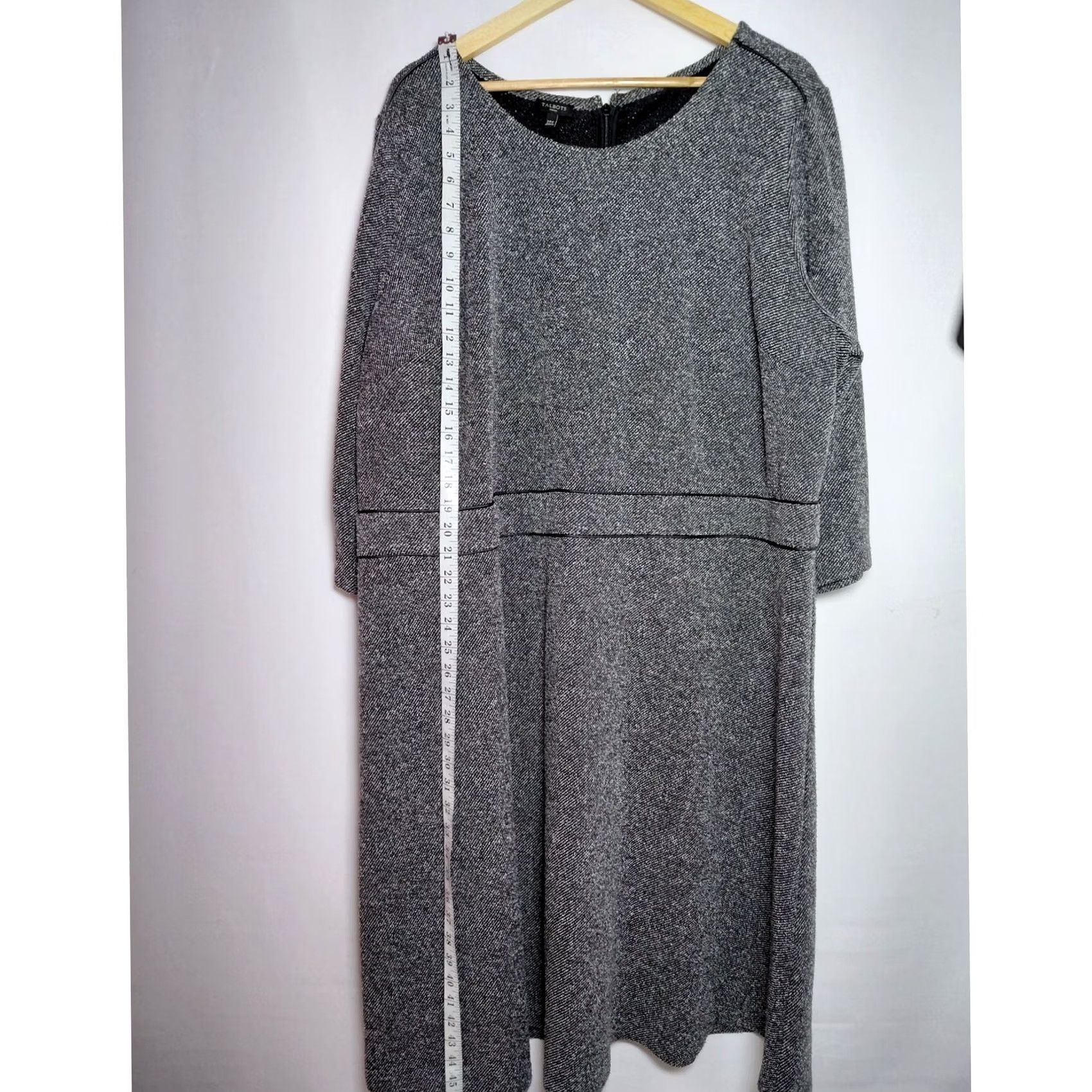 Talbots Talbots Woman Plus Gray Knit Dress Knee Length 3/4 Sleeve Size 24W Women Shift Dress Casual Workwear Mens Womens? Size 4XL / US 24-26 - 7 Thumbnail