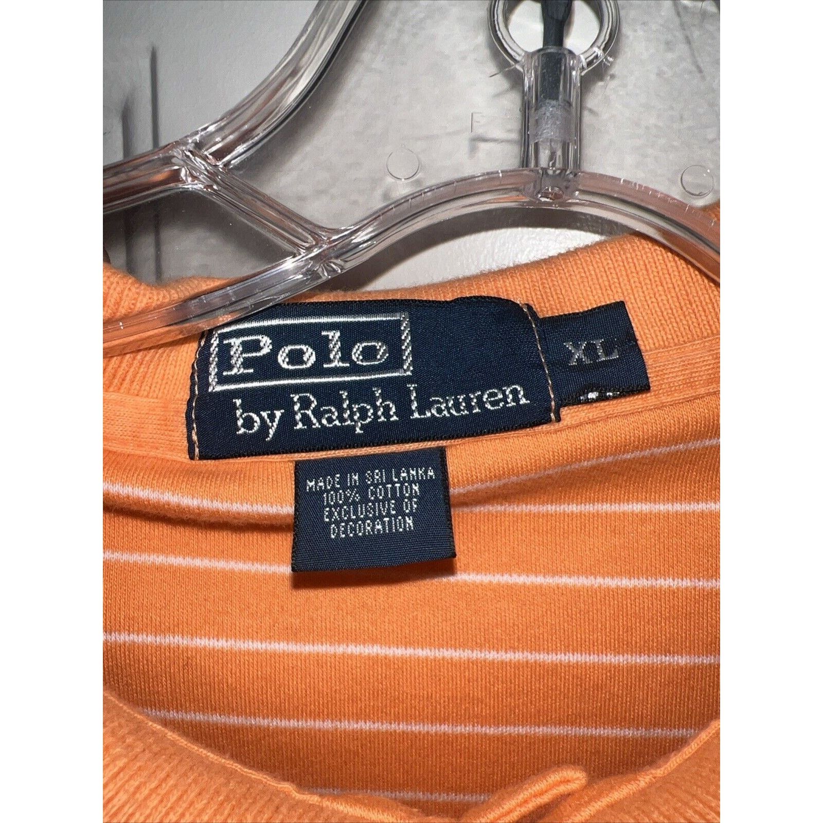 Ralph Lauren Polo Ralph Lauren Men’s Shirt Custom Fit Orange Striped XL Size US XL / EU 56 / 4 - 5 Thumbnail