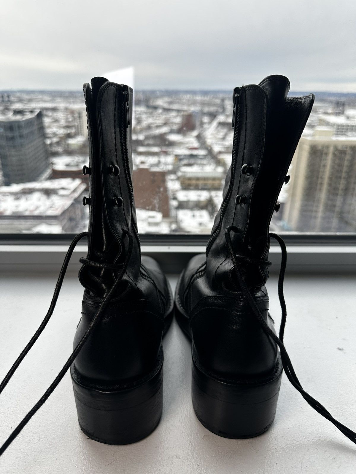 Ann Demeulemeester Ann Demeulemeester Henrica Vitello Mens Heel Boots EU40/US9 Size US 9 / EU 42 - 4 Thumbnail
