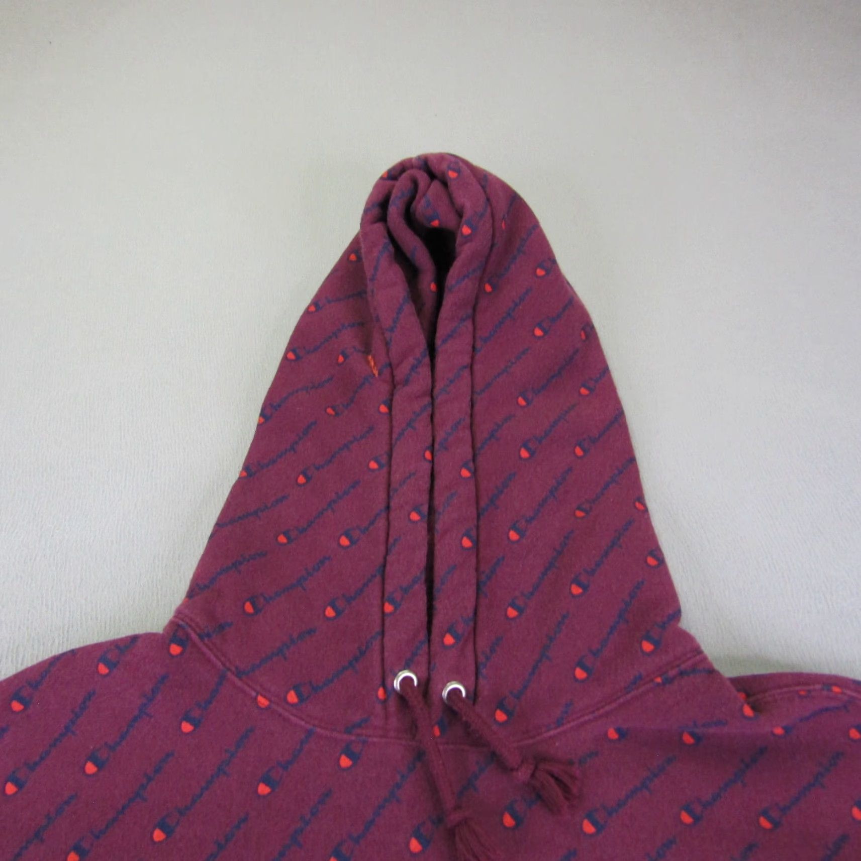 Champion Champion Hoodie Sweatshirt Womens Medium Purple Reverse Weave All Over Print AOP Logo Hooded Pockets Activewear Casual Travel Outdoor Sports Size M / US 6-8 / IT 42-44 - 2 Thumbnail