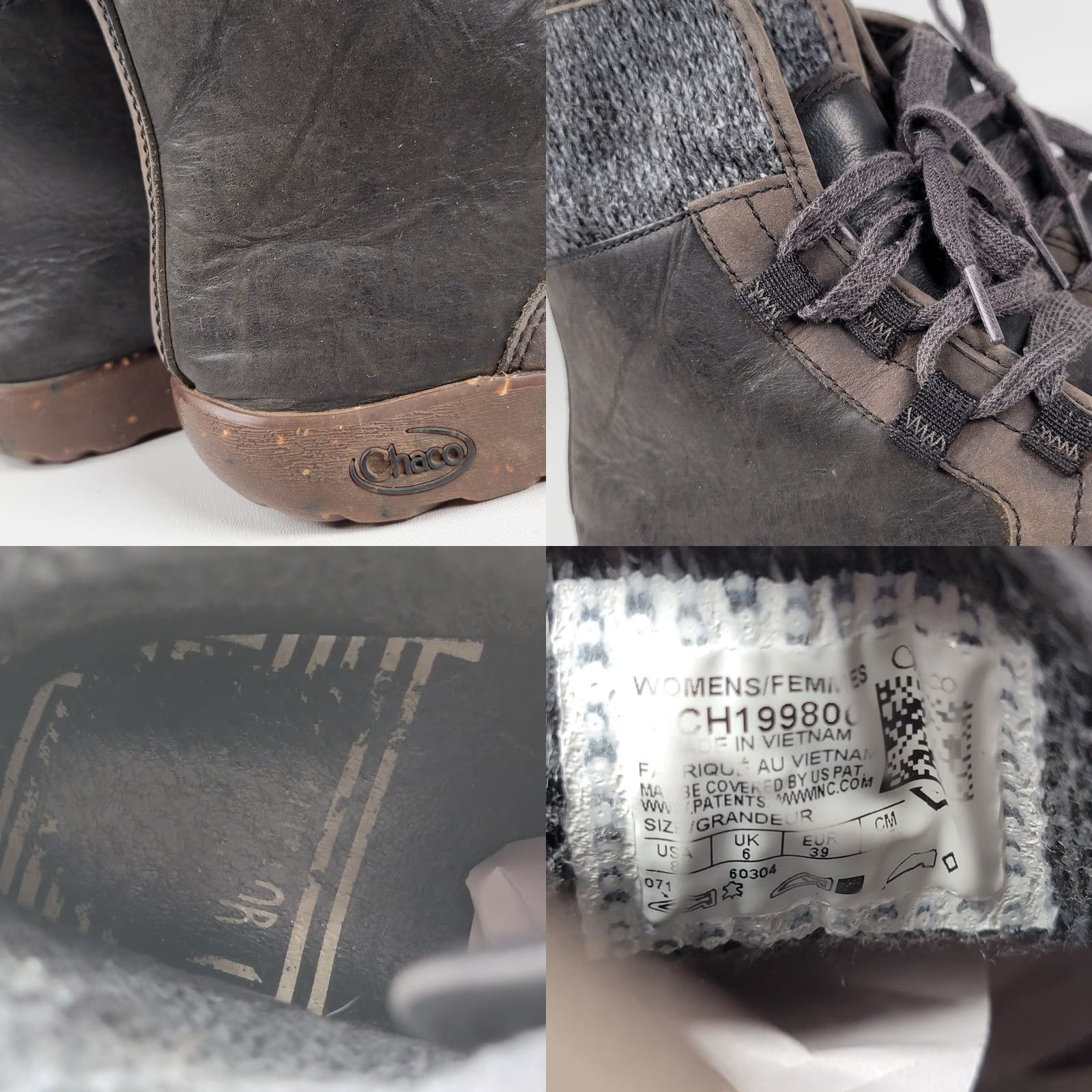 Chaco Chaco Barbary Boots Size 8 Womens Leather Wool Waterproof Hiking Outdoor Brown Size US 8 / IT 38 - 9 Thumbnail