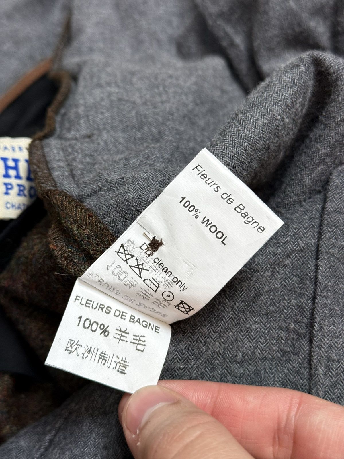 Fleurs de Bagne Wool Tweed Brown Trousers Pant