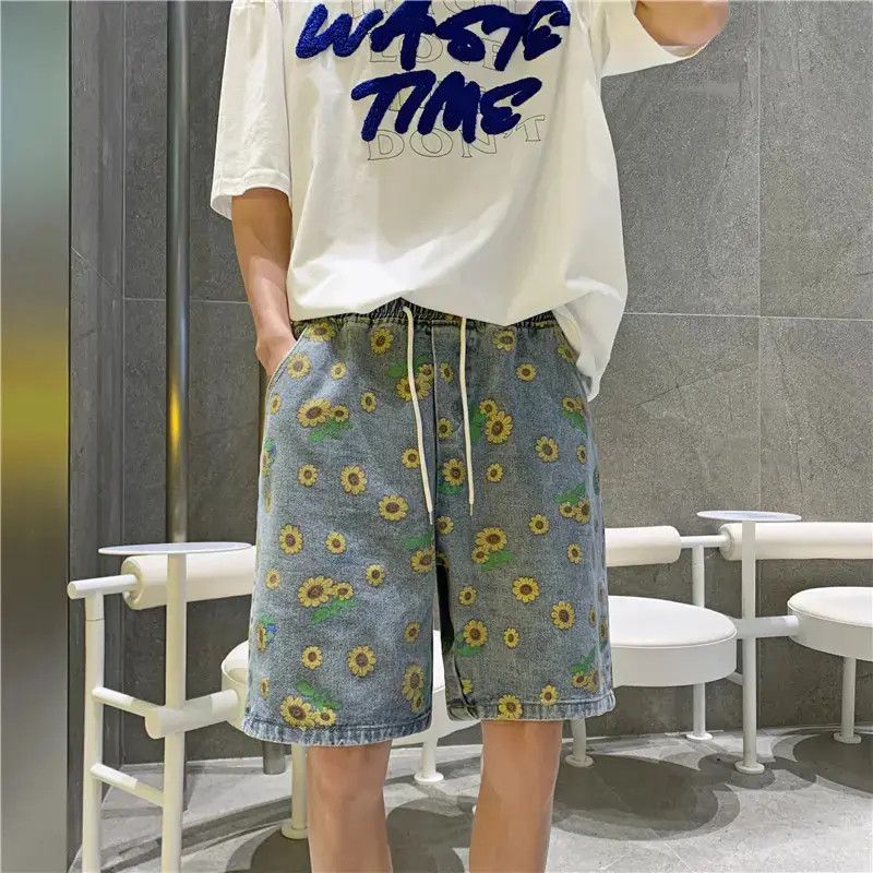 Japanese Brand Retro printed casual denim shorts Size US 32 / EU 48 - 5 Thumbnail