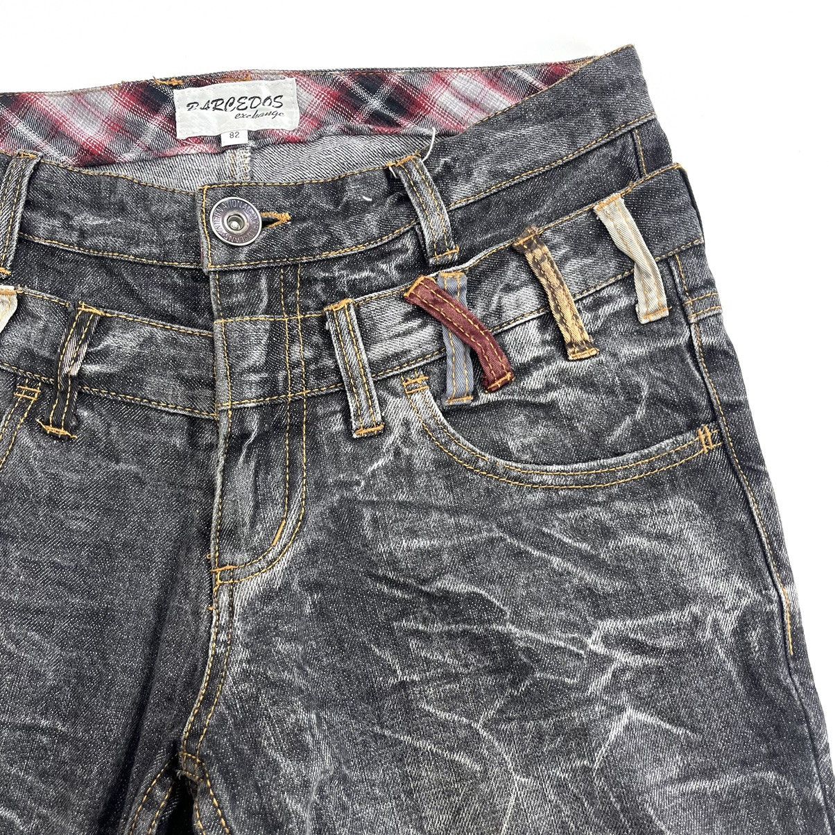 If Six Was Nine × Le Grande Bleu (L.G.B.) × Tornado Mart Destroyed Y2k Barcedos Double Waist Lightning Desain Jeans Size US 31 - 8 Thumbnail