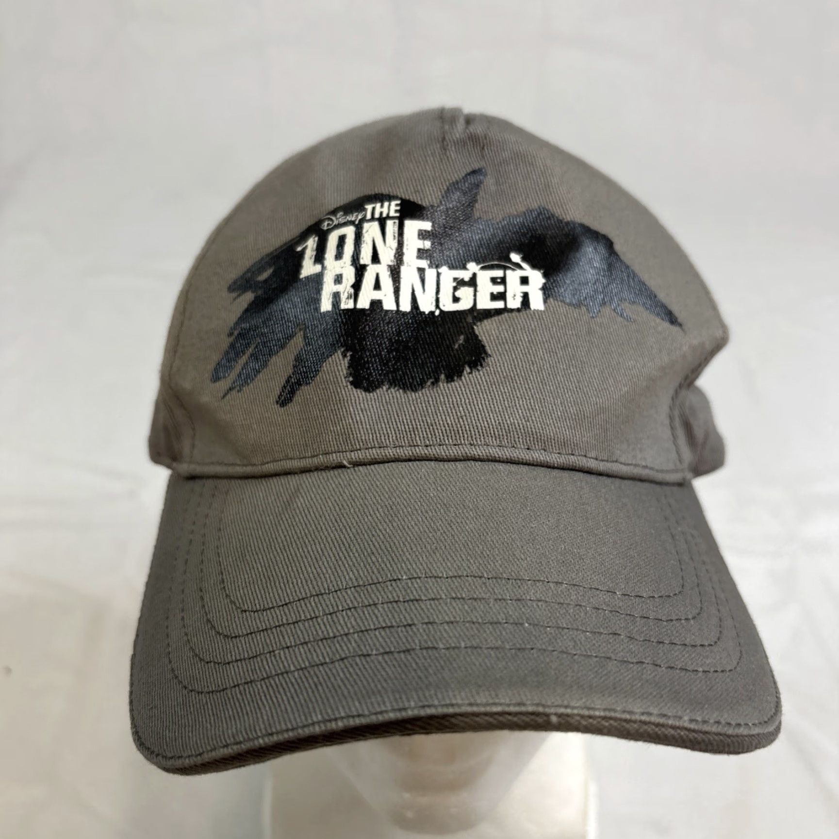Disney Disney Lone Ranger Baseball Cap Hat Raven Graphic Strapback Armie Hammer Men One Size Gray Army Cap Size ONE SIZE - 3 Thumbnail
