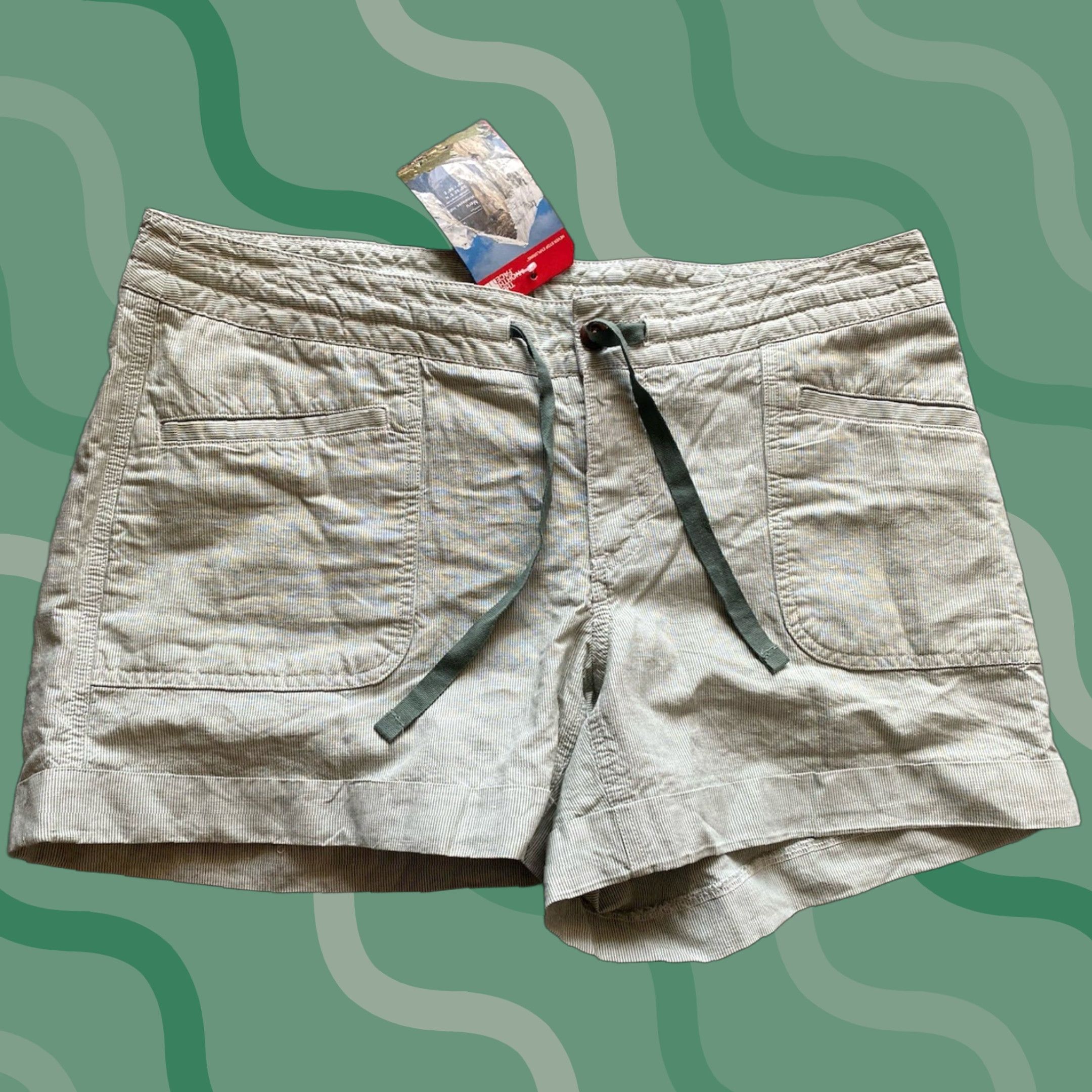 The North Face The North Face Shorts Women's 12 Light Green Wander Free Drawstring Pockets NWT Size 34" / US 12 / IT 48 - 1 Thumbnail