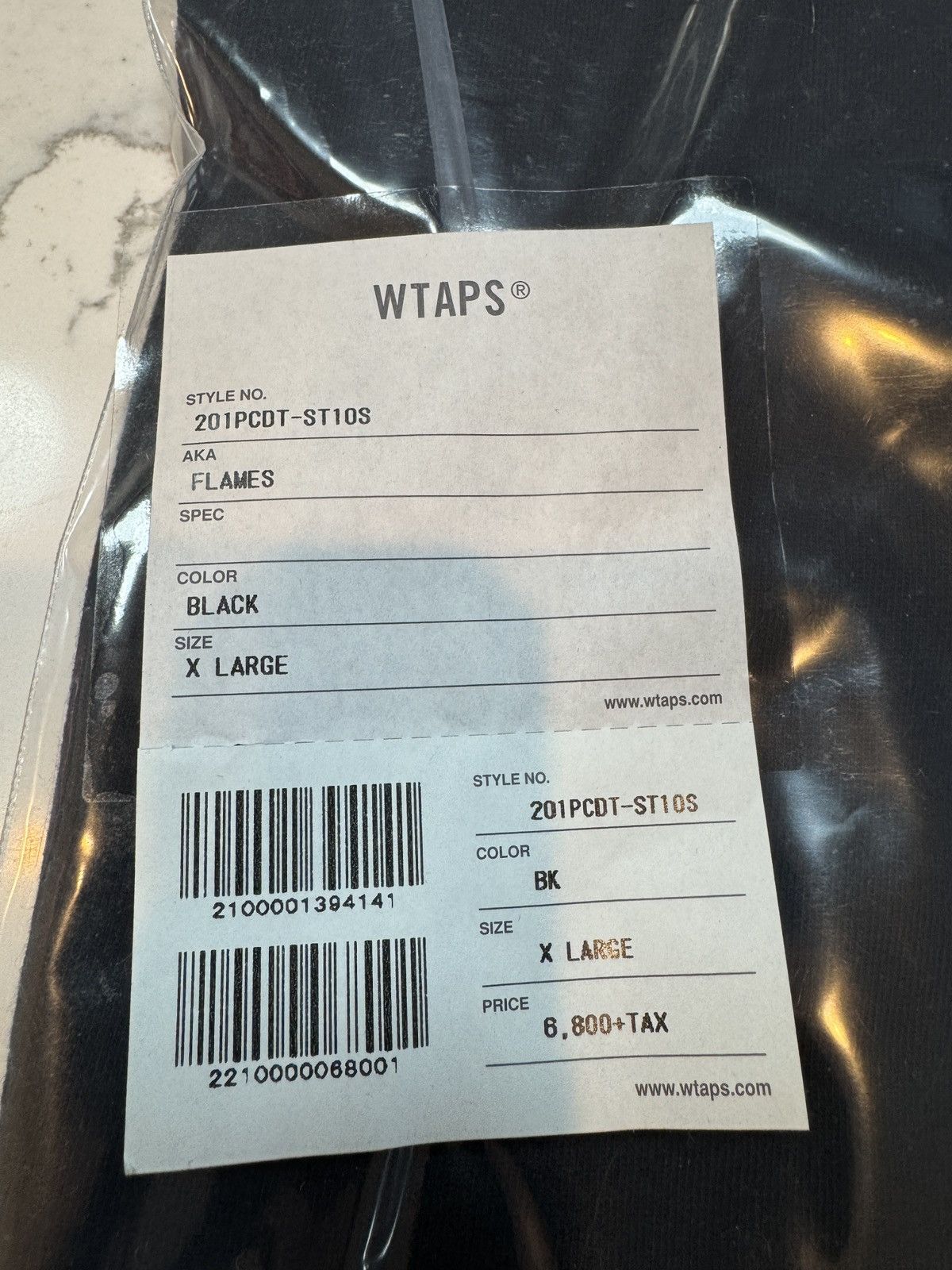Wtaps WTAPS Flames Tee Black XL – Deadstock Size US L / EU 52-54 / 3 - 4 Thumbnail