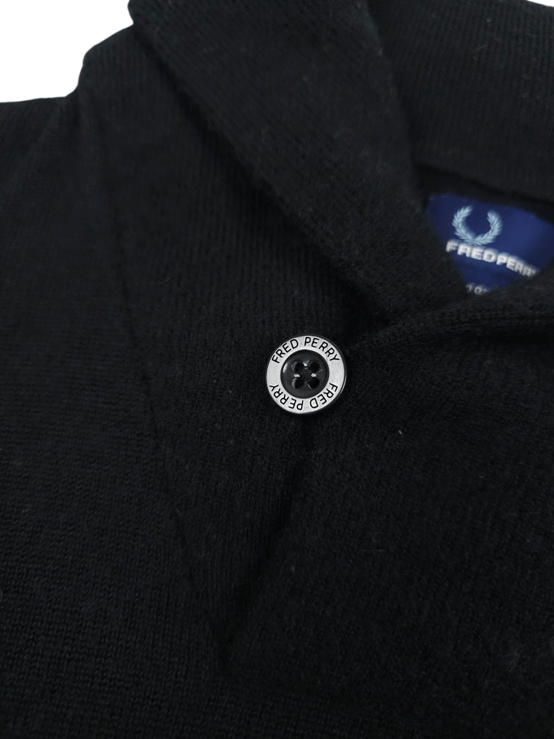 Fred Perry 💎 Fred Perry Black Wool Shawl Collar Sweater Size M Size US M / EU 48-50 / 2 - 4 Thumbnail