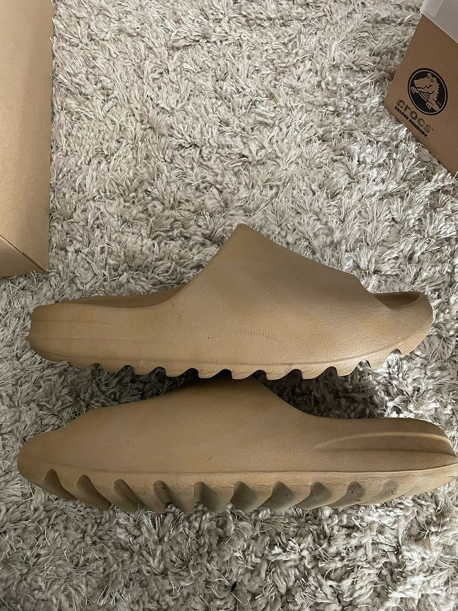 Adidas × Kanye West Adidas Yeezy Slides Ochre Size US 14 / EU 47 - 2 Thumbnail