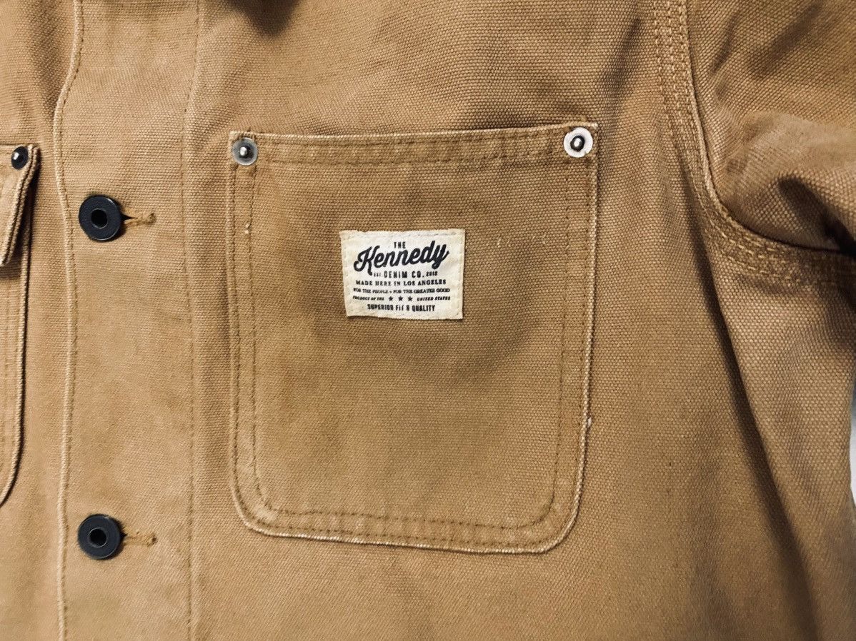 Other Kennedy Denim Co LA Brown 13oz Duck Canvas Chore Coat L VGC Size US L / EU 52-54 / 3 - 3 Thumbnail