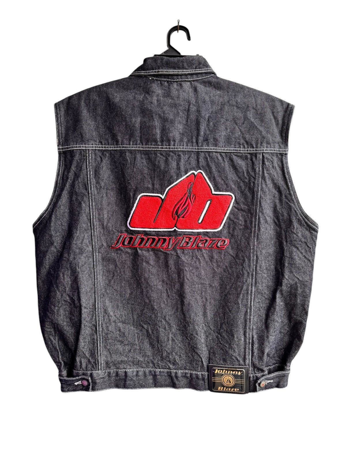 JNCO Vintage Johnny Blazer Sleeve Less Embroidery Jacket Size US L / EU 52-54 / 3 - 14 Thumbnail