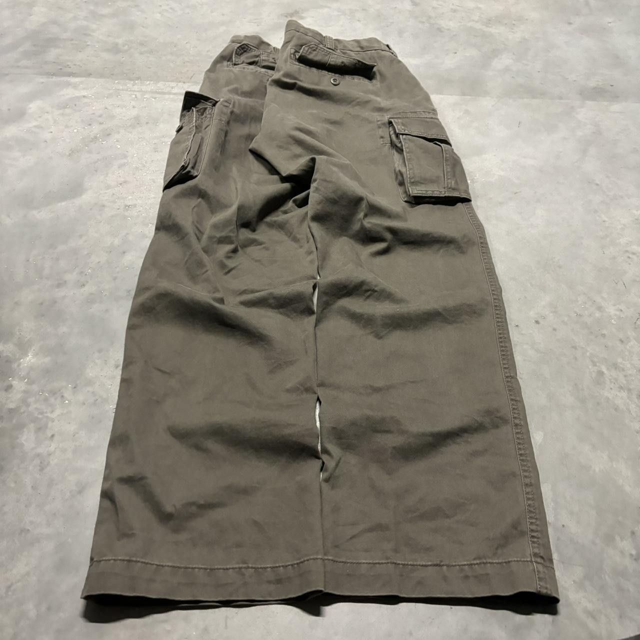 Japanese Brand × Vintage Crazy Vintage Y2K/2000s Baggy Brown Skater Cargo Pants! Size US 38 / EU 54 - 4 Thumbnail