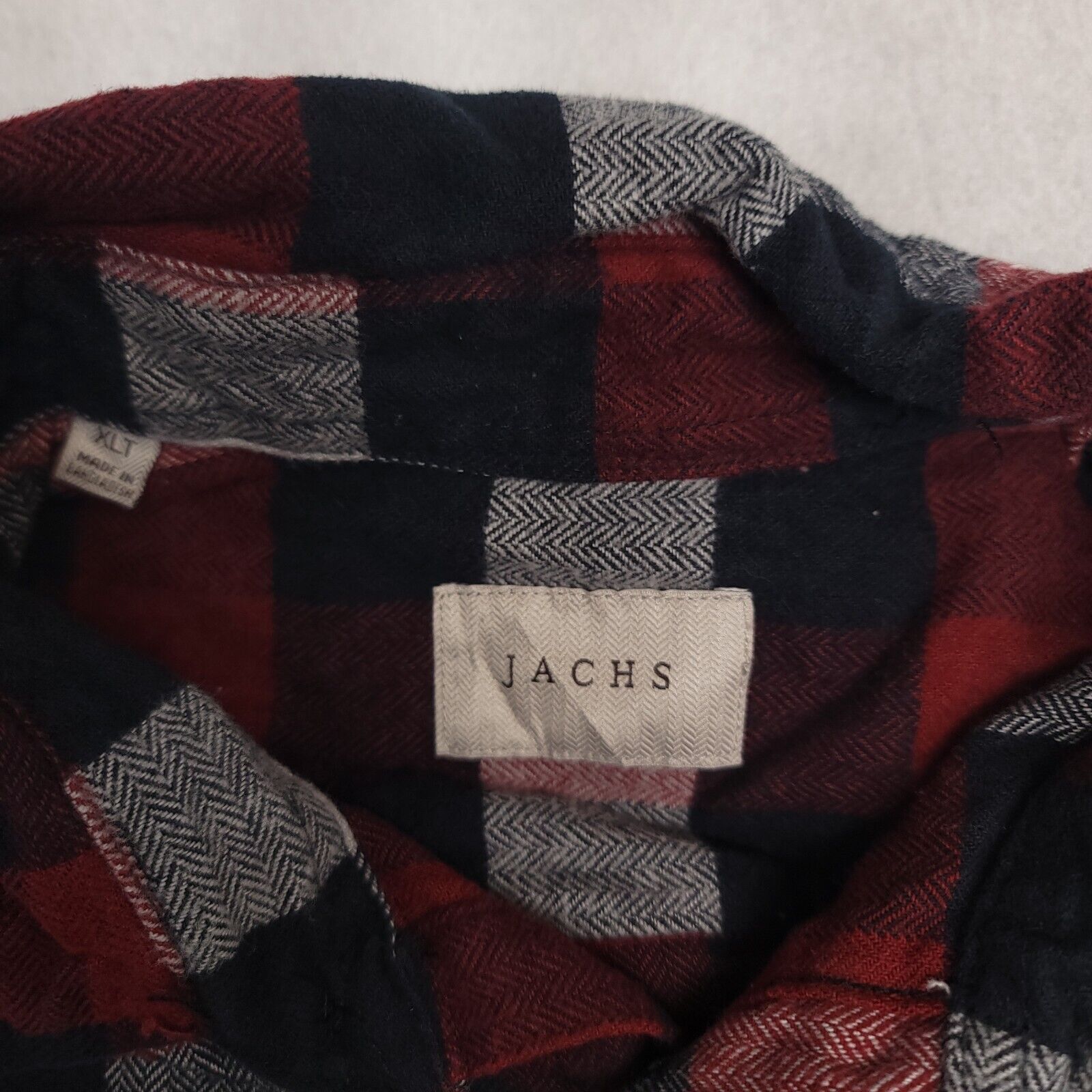 JACHS NY Jachs Gingham Flannel Shirt Mens Size XLT Red Black White Size US XL / EU 56 / 4 - 3 Thumbnail