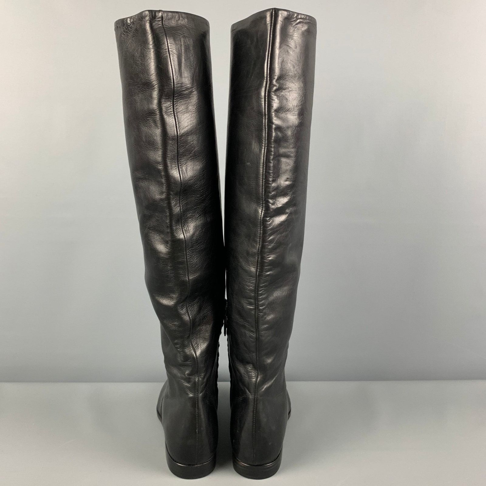Prada PRADA Size 7.5 Black Flat Boots Size US 7.5 / IT 37.5 - 4 Thumbnail