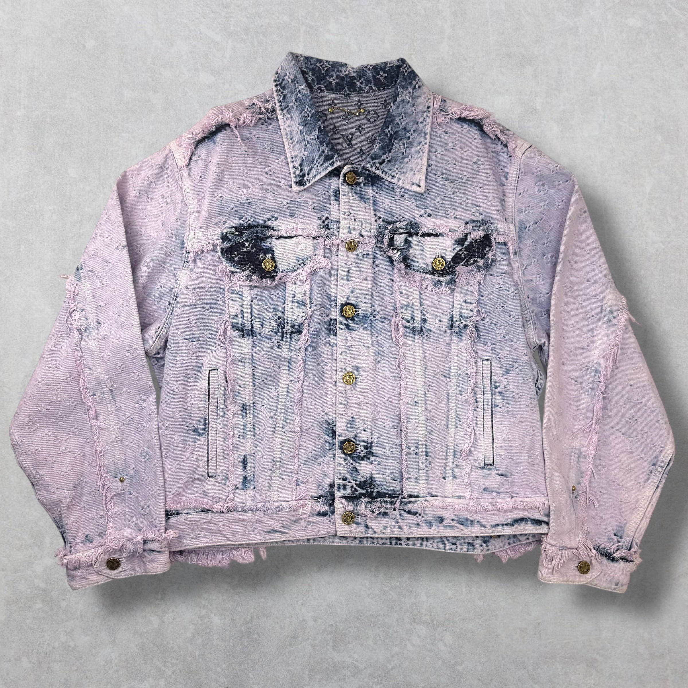 Louis Vuitton Louis Vuitton Fringed Monogram Boyhood Denim Jacket Size 54 Size US XL / EU 56 / 4 - 1 Thumbnail