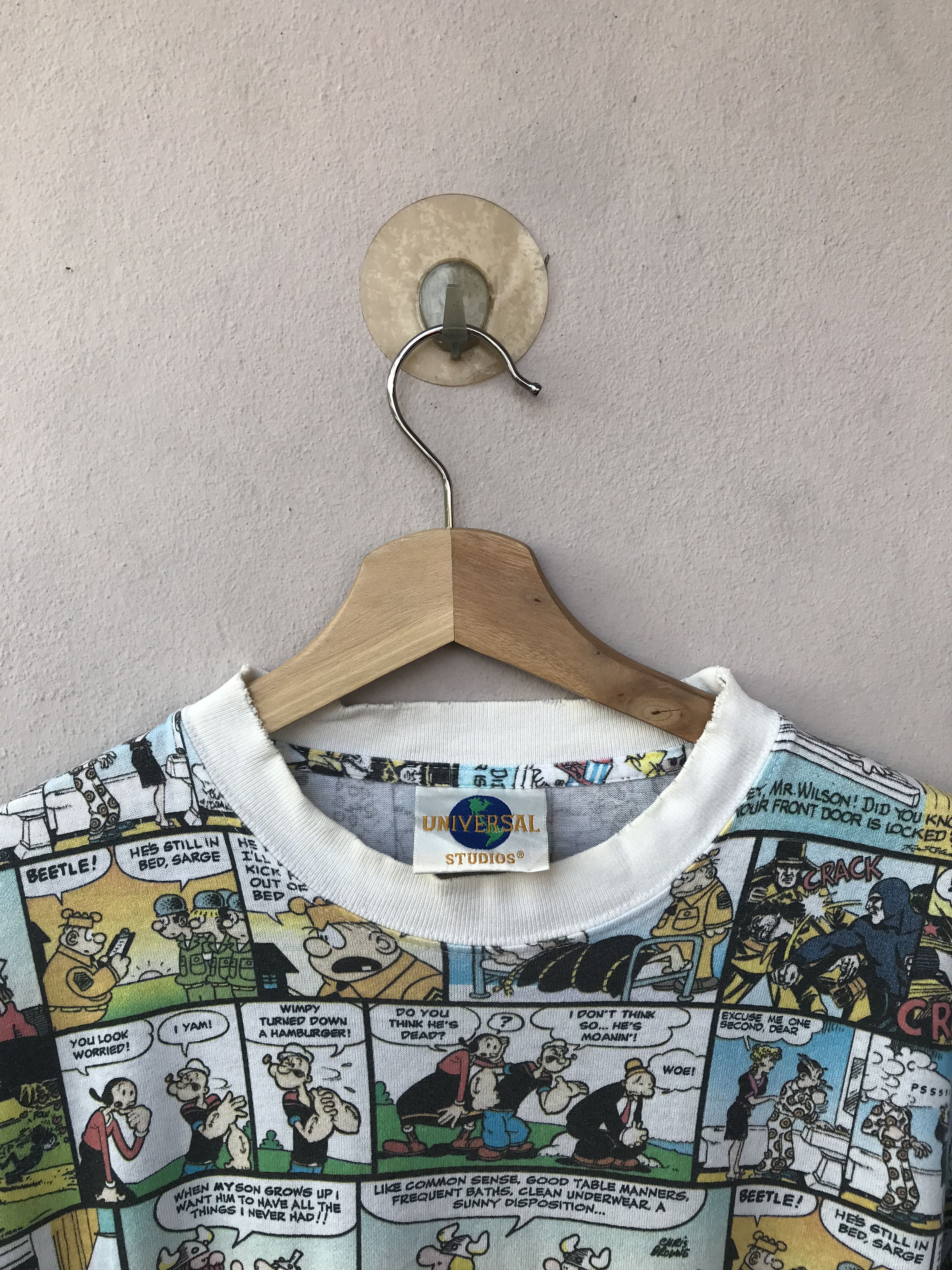 Anime Vintage Universal Studios Popeye Fullprint Tee Size US M / EU 48-50 / 2 - 2 Thumbnail