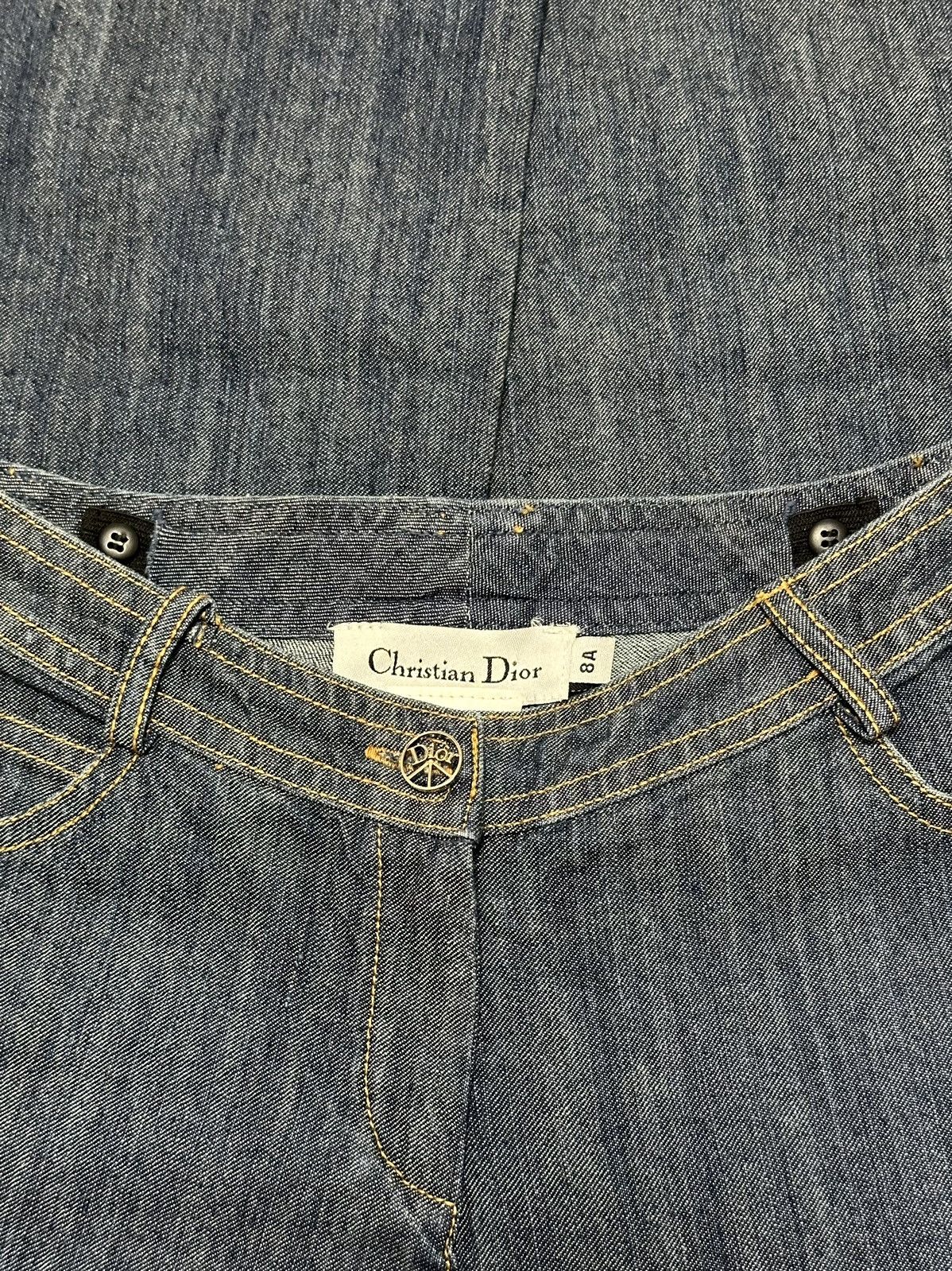 Dior CHRISTIAN DIOR Kids S/S 2005 Floral Swarovski Denim Pants Size 24" / US 00 / IT 34 - 5 Thumbnail