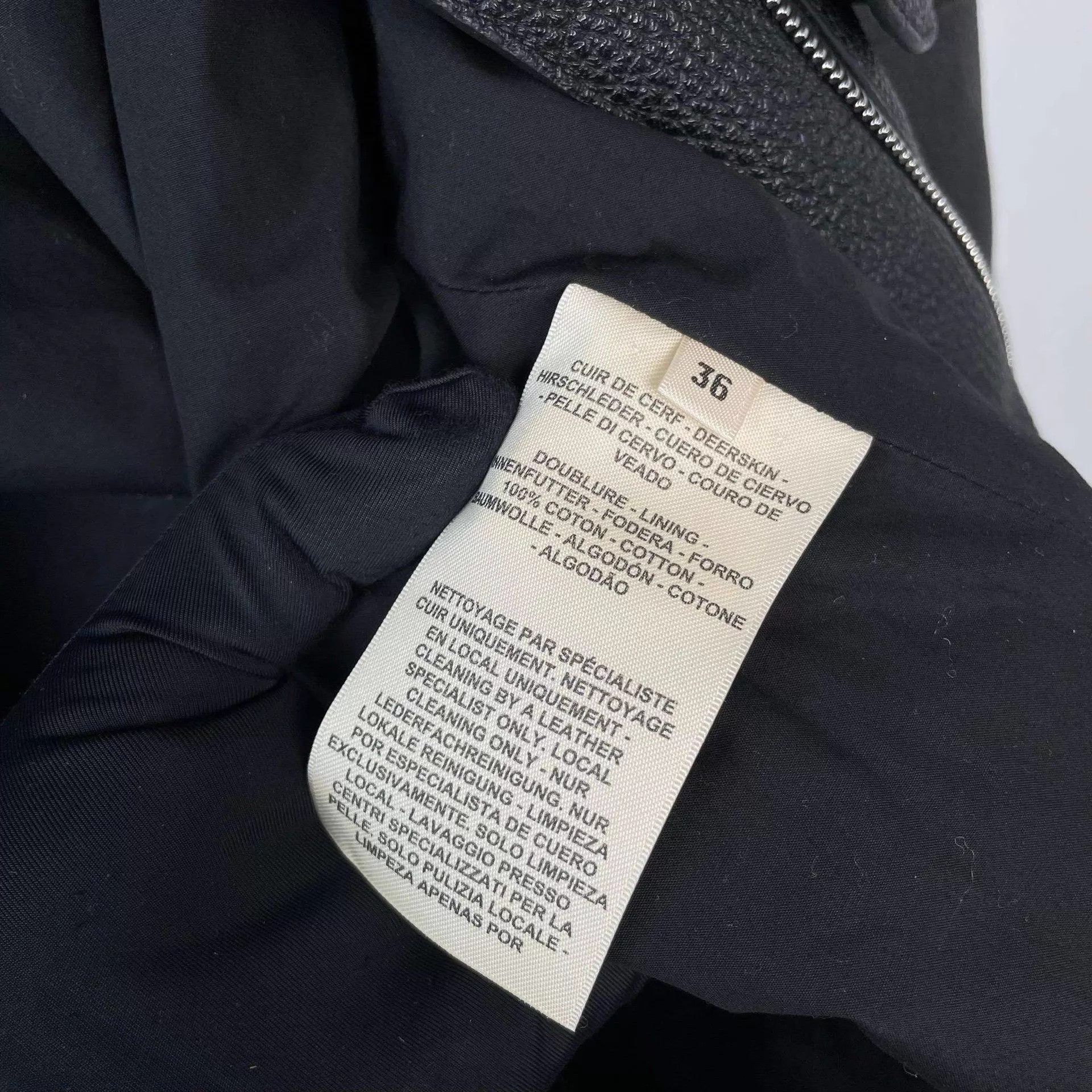 Hermes Hermes Deerskin Jacket 36 Black Size XS / US 0-2 / IT 36-38 - 2 Thumbnail