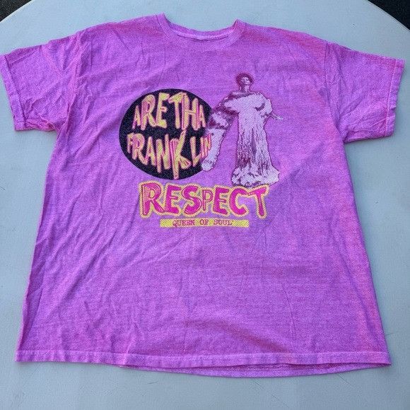 Band Tees NEW ARETHA FRANKLIN RESPECT QUEEN OF SOUL T-SHIRT SZ XL Size US XL / EU 56 / 4 - 1 Thumbnail
