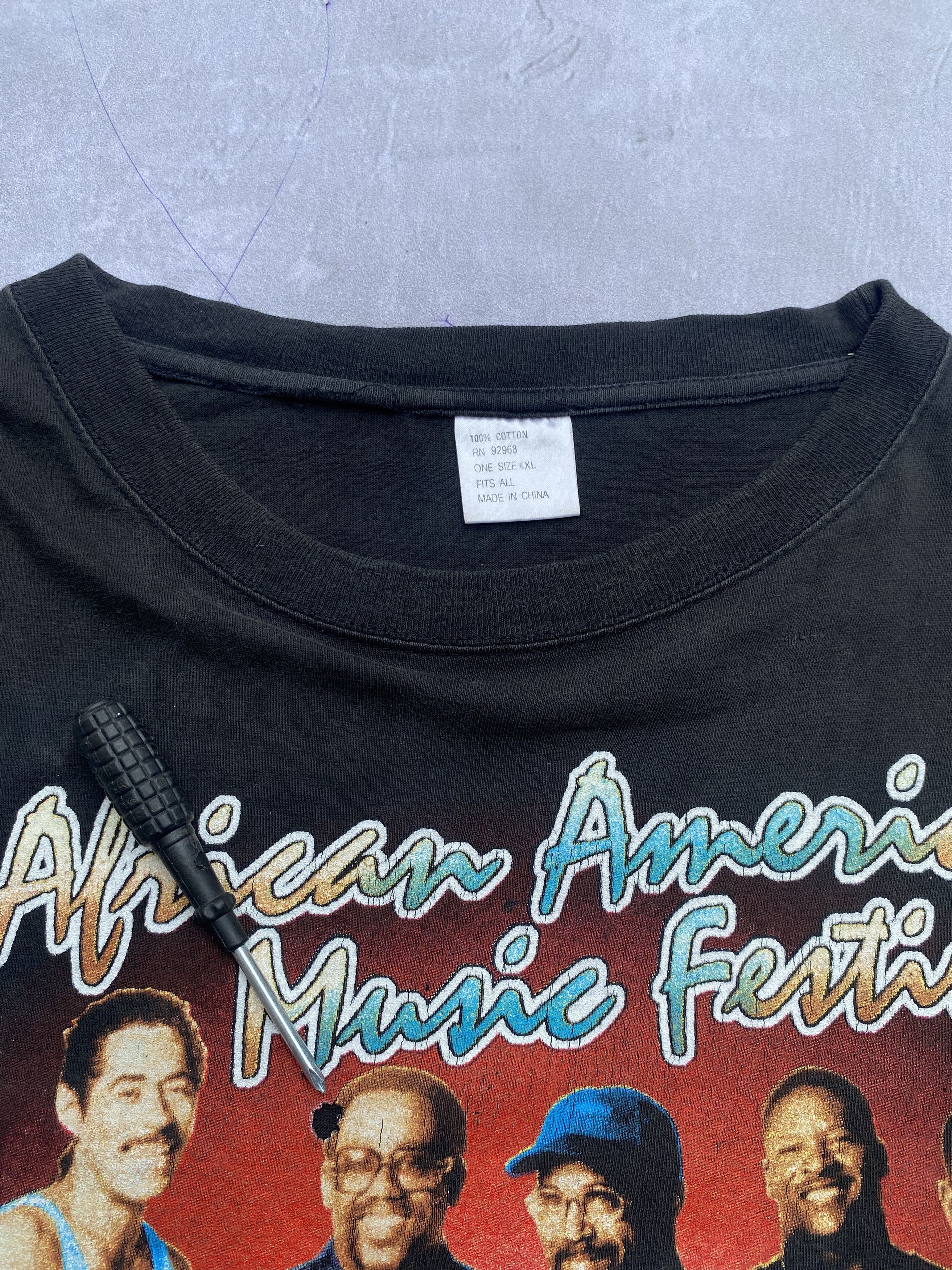 Rap Tees × Vintage 90s Raptees Aaliyah at Cincinnati Music Festival Size US XL / EU 56 / 4 - 4 Thumbnail