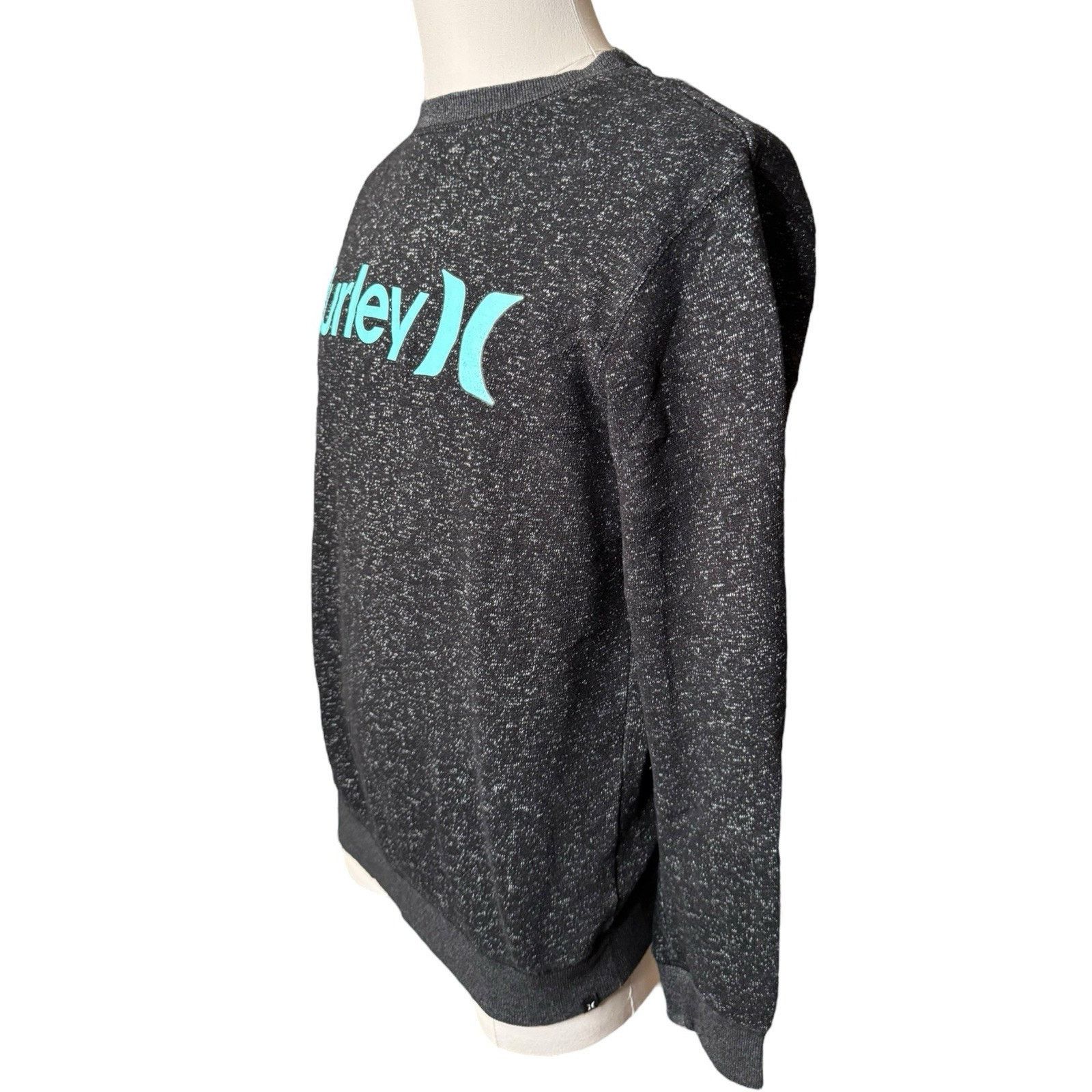 Hurley Hurley Crewneck Heathered Black Gray Pullover Sweatshirt Size US L / EU 52-54 / 3 - 3 Thumbnail