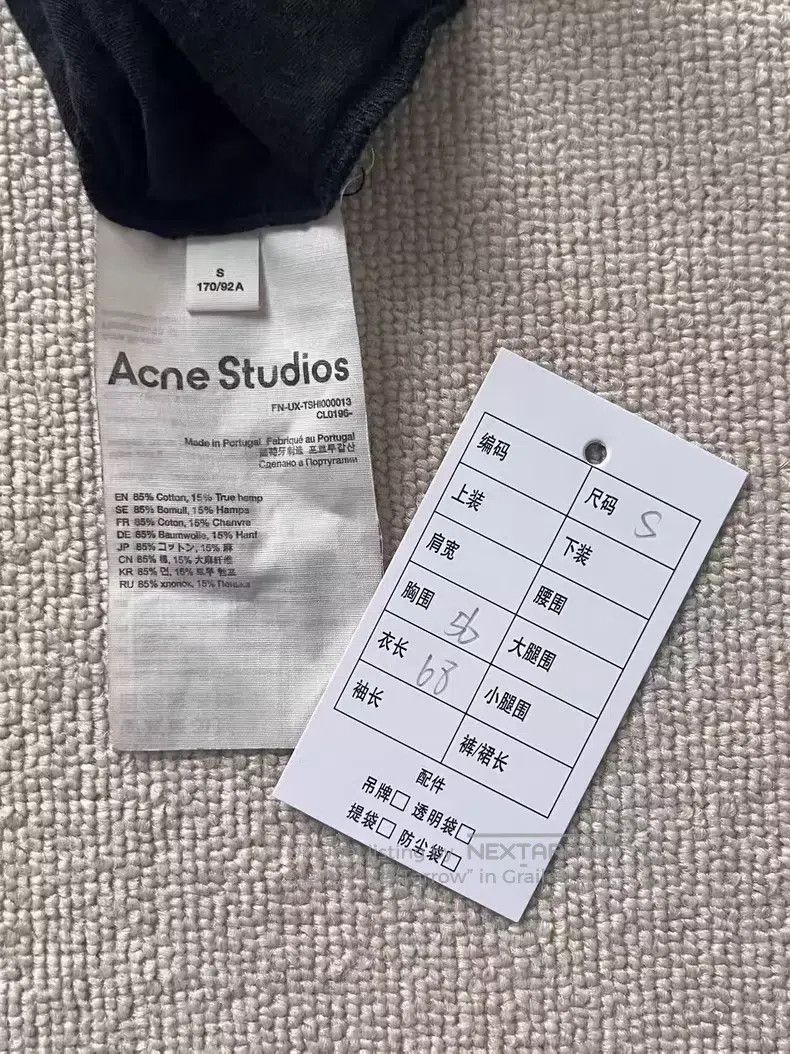 Acne Studios Acne Studios 1996 Series Letter Printed Crewneck Short Sle Size US S / EU 44-46 / 1 - 5 Thumbnail