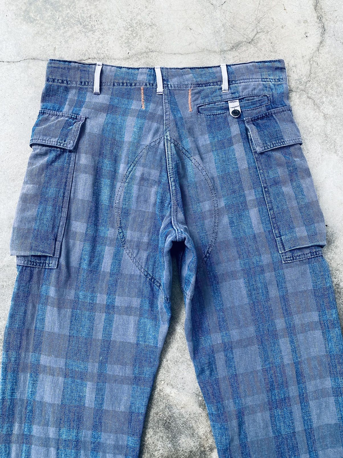 Indigo Vintage Reproduction Label Indigo Herringbone Pants Size US 33 - 10 Thumbnail