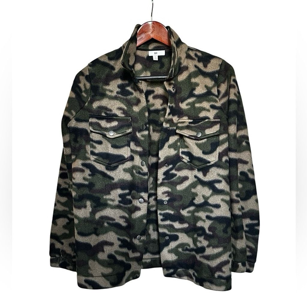 BP. BP Camo Utility Jacket Green Brown Women Size Small. Size XS / US 0-2 / IT 36-38 - 3 Thumbnail