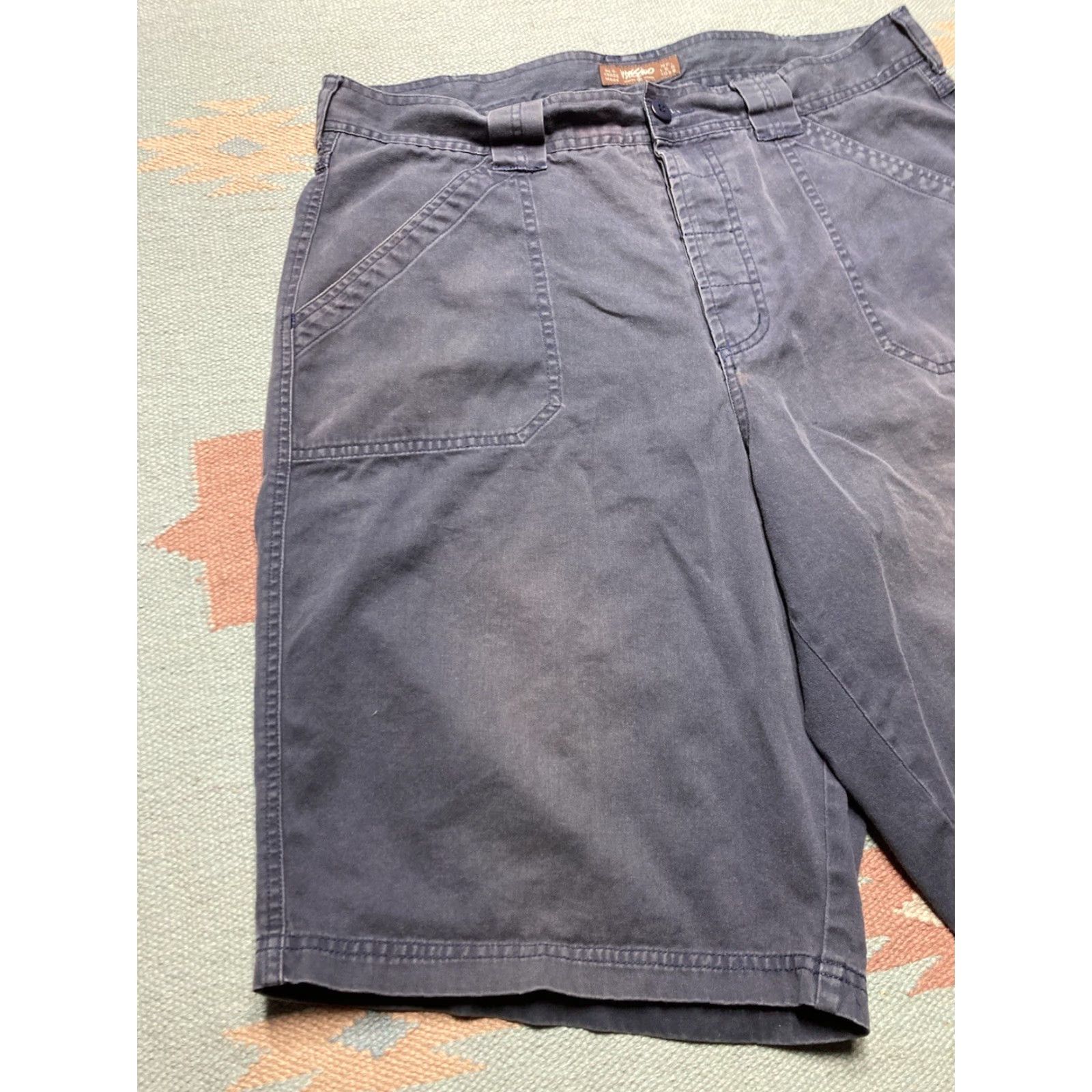 Mossimo VINTAGE Mossimo Shorts Cotton Twill Wide Leg Baggy Skater Button Fly Blue 36 Mens Size US 36 / EU 52 - 6 Thumbnail