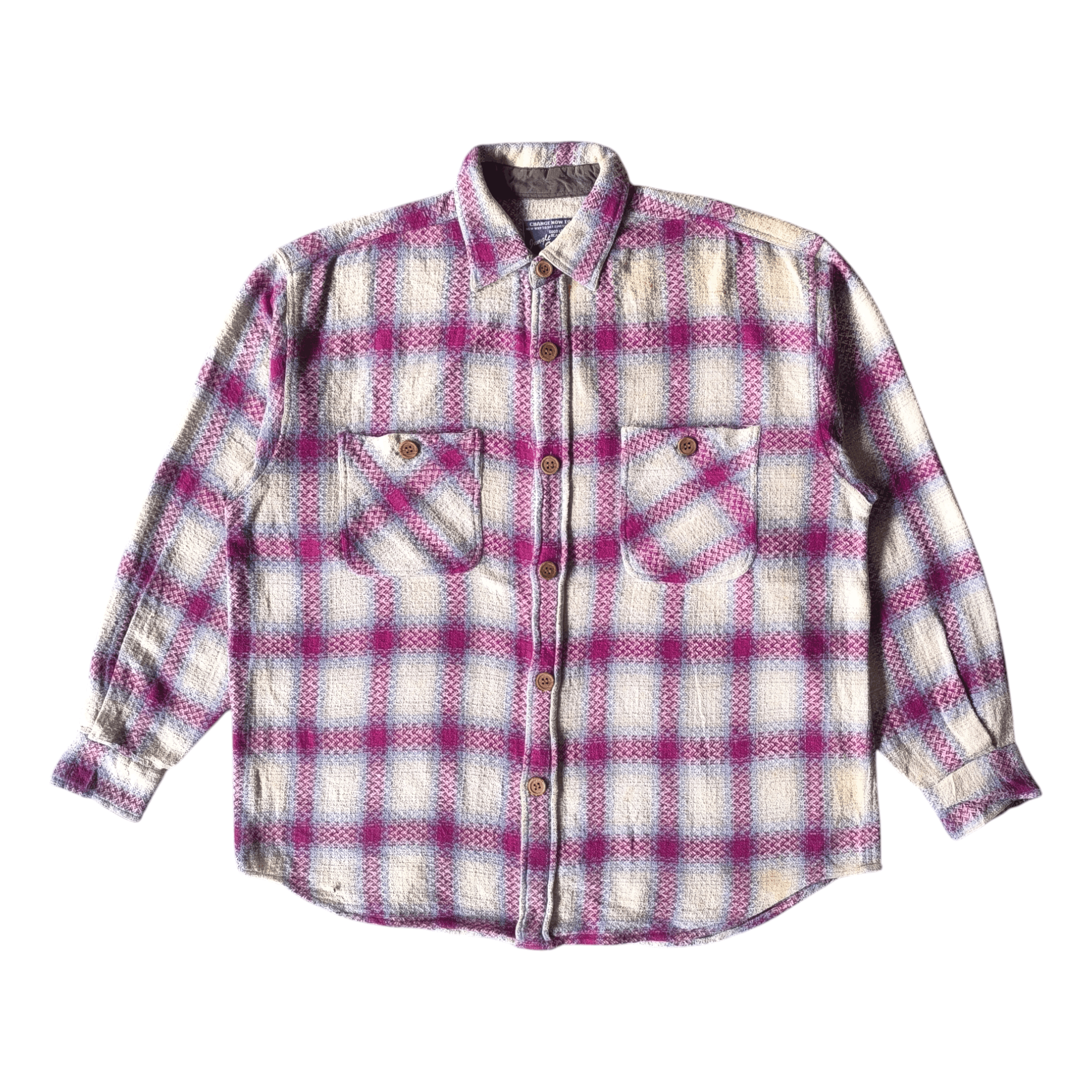 Japanese Brand 💥 Vintage jungle storm shadow plaid work flannel shirt Size US L / EU 52-54 / 3 - 1 Thumbnail