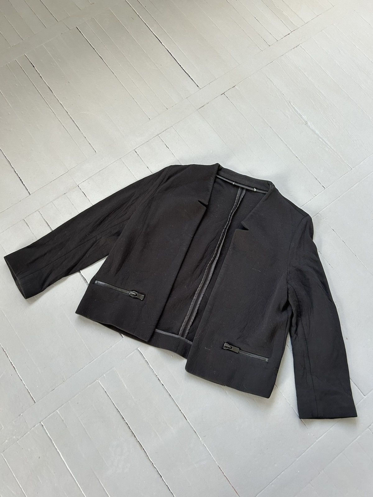 Sandro × Vintage Sandro viscose crop blazer Size M / US 6-8 / IT 42-44 - 2 Thumbnail