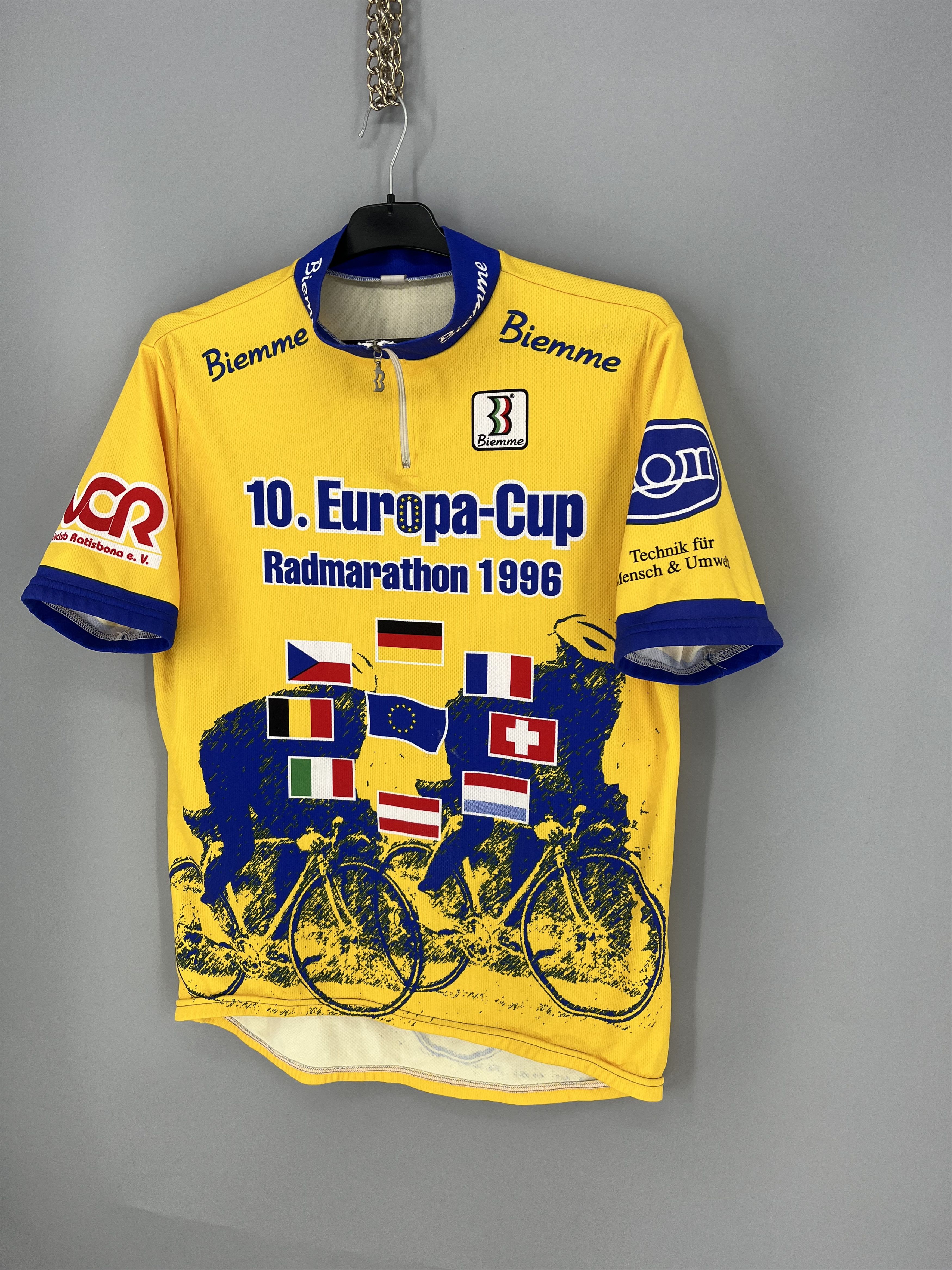 Vintage Vintage Biemme Europa-Cup 1996 Cycling Jersey Shirt Italy Size US XXL / EU 58 / 5 - 3 Thumbnail