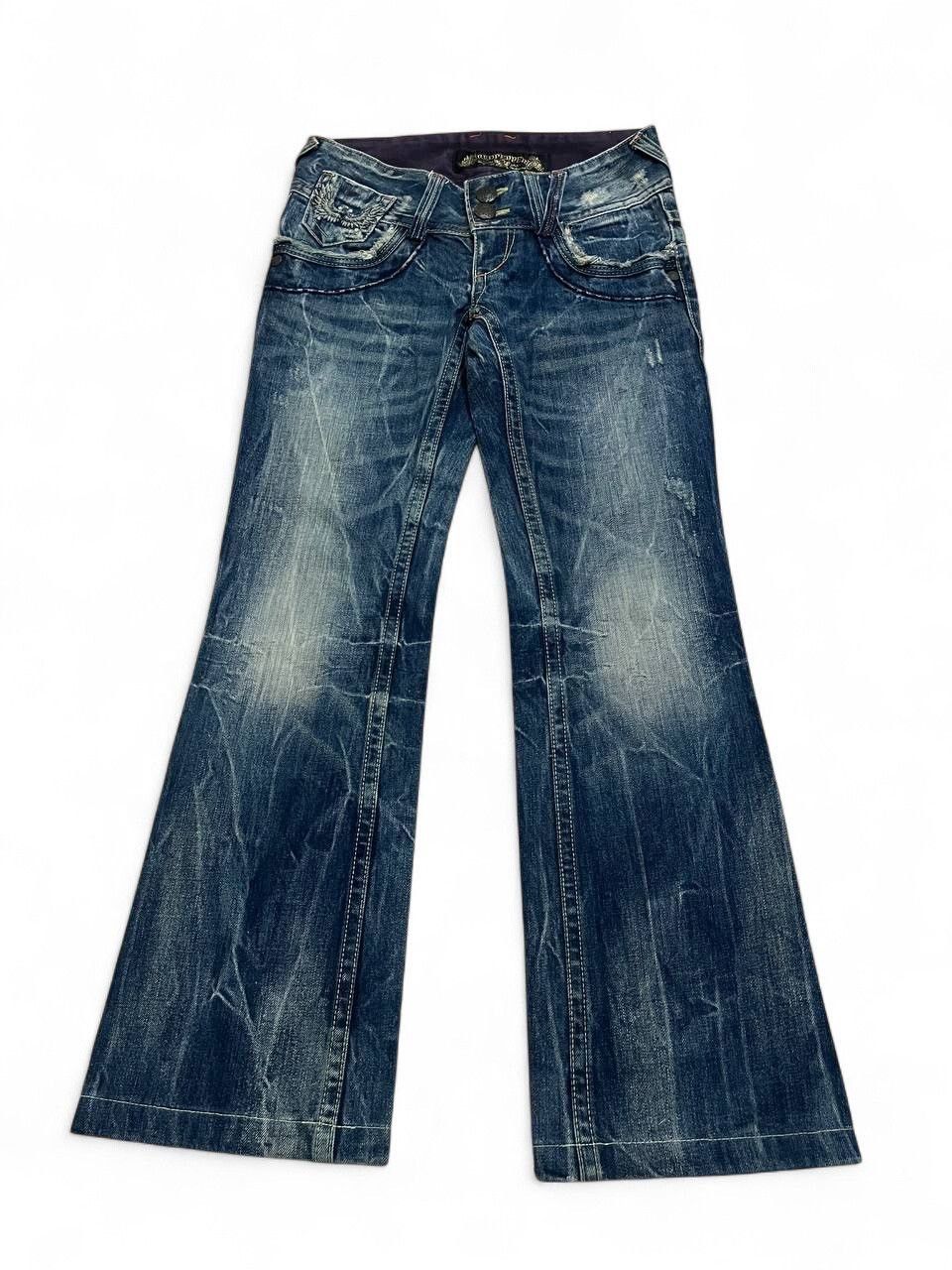 Japanese Brand Flared RedPepper Wings low rise distressed mud rusty bootcut Size US 29 - 5 Thumbnail