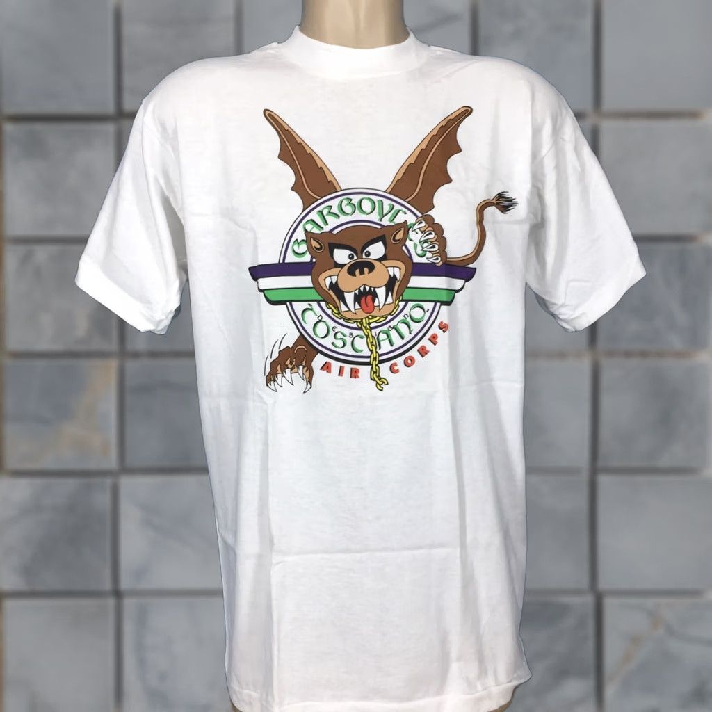 Fruit Of The Loom vtg 90s UNITED STATES ARMY AIR CORPS GARGOYLES TOSCANO T-Shirt L White Men Short Sleeve Crew Neck Cotton Vintage XL? Size US L / EU 52-54 / 3 - 1 Thumbnail