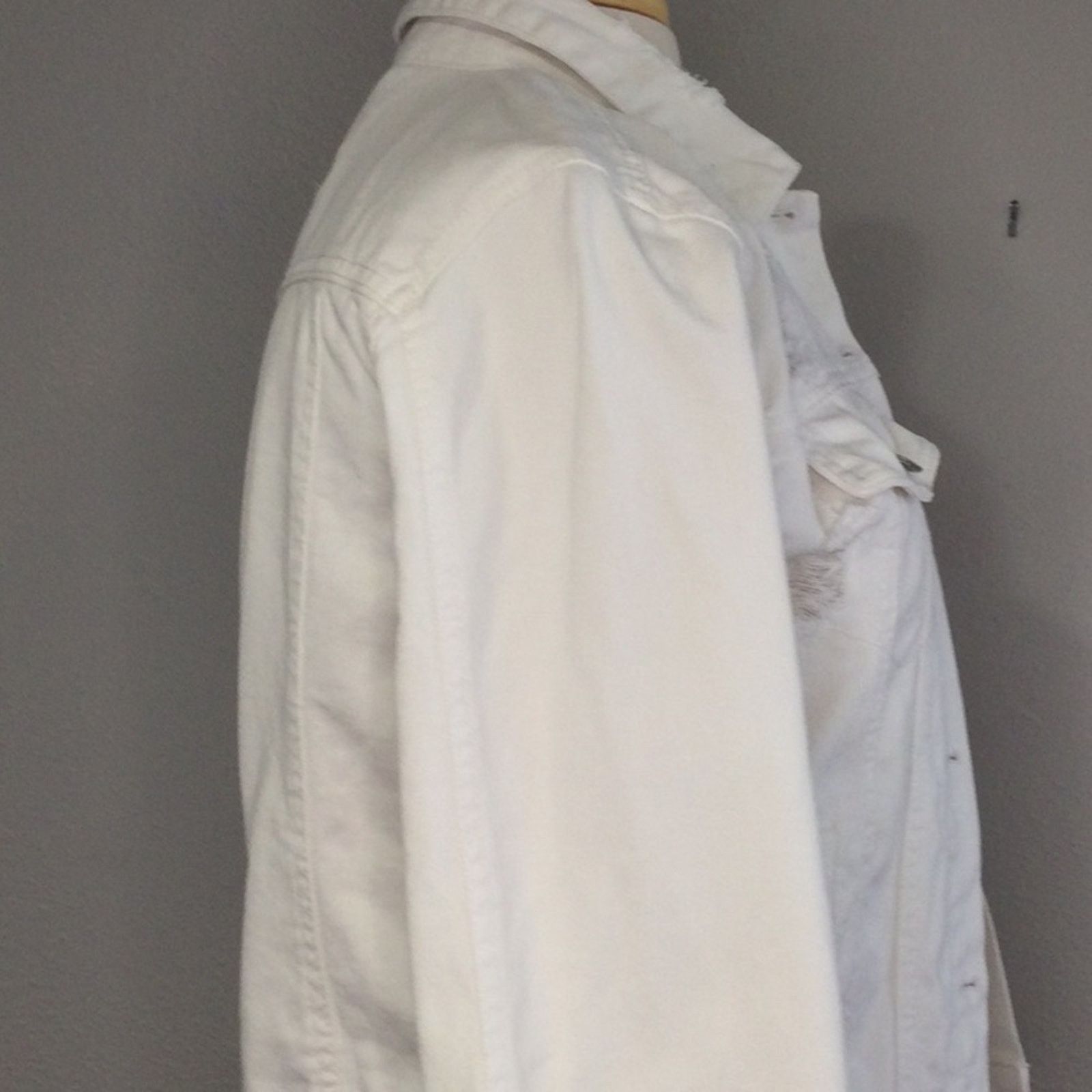 Other Love Tree Denim White Distressed Jean Jacket Small Size S / US 4 / IT 40 - 6 Thumbnail