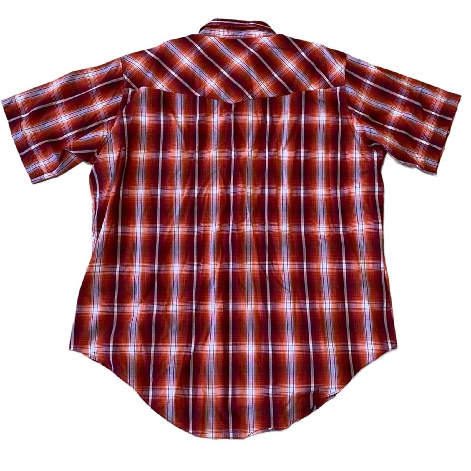 Vintage Ely Cattleman Tall Man Vintage Plaid Pearl Snap Shirt Red Size US XXL / EU 58 / 5 - 2 Thumbnail