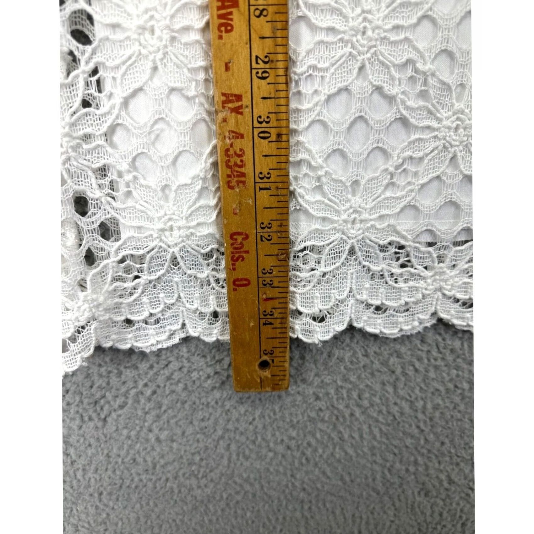 Vintage Jax Dress Womens 4 White Eyelet Lined Lace Mini Short Sleeves Casual Ladies NEW Size 27" / US 4 / IT 40 - 8 Thumbnail