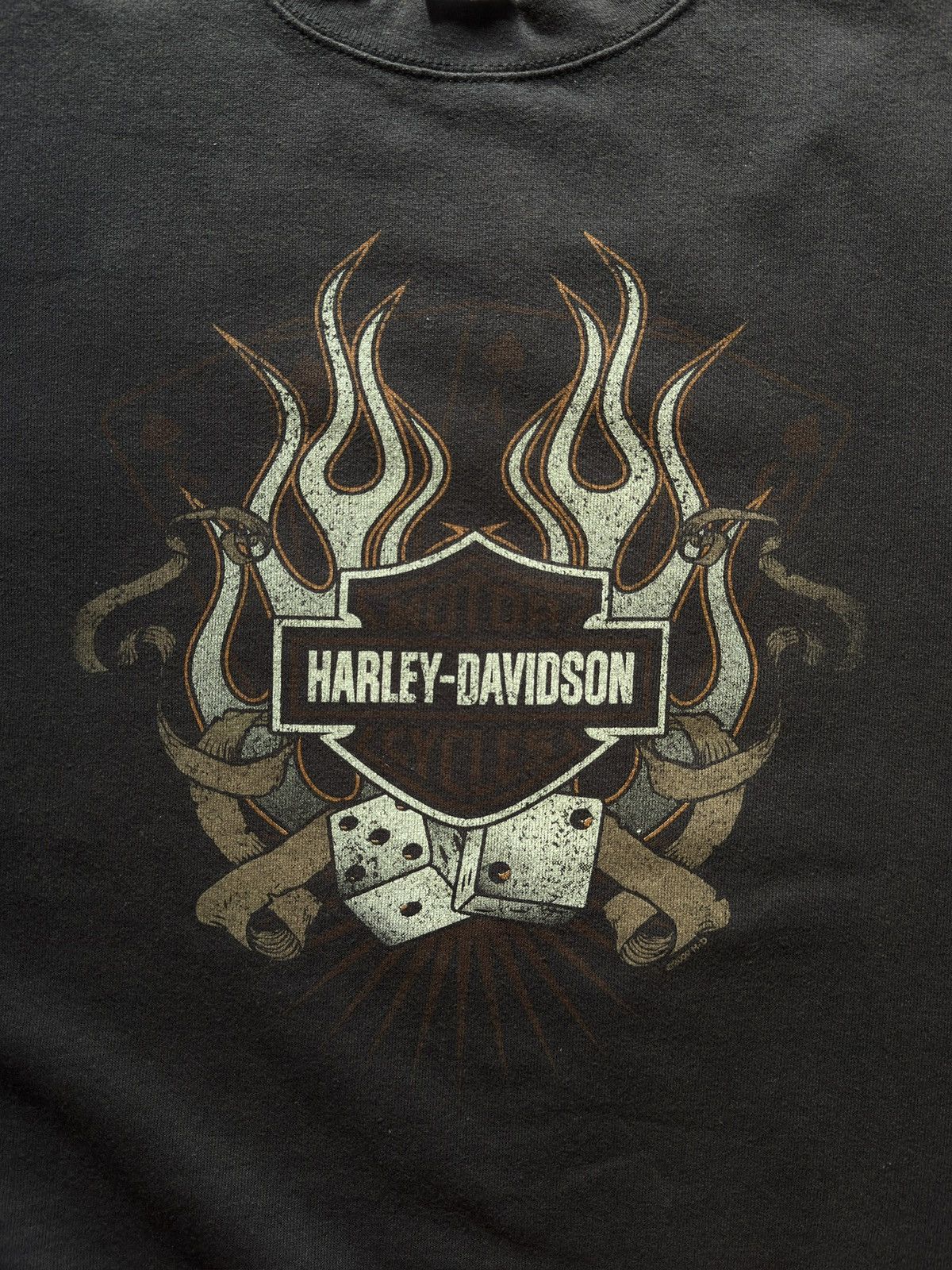 Harley Davidson × Vintage Vintage Y2K Flame Harley Davidson Sweatshirt Size US XL / EU 56 / 4 - 4 Thumbnail