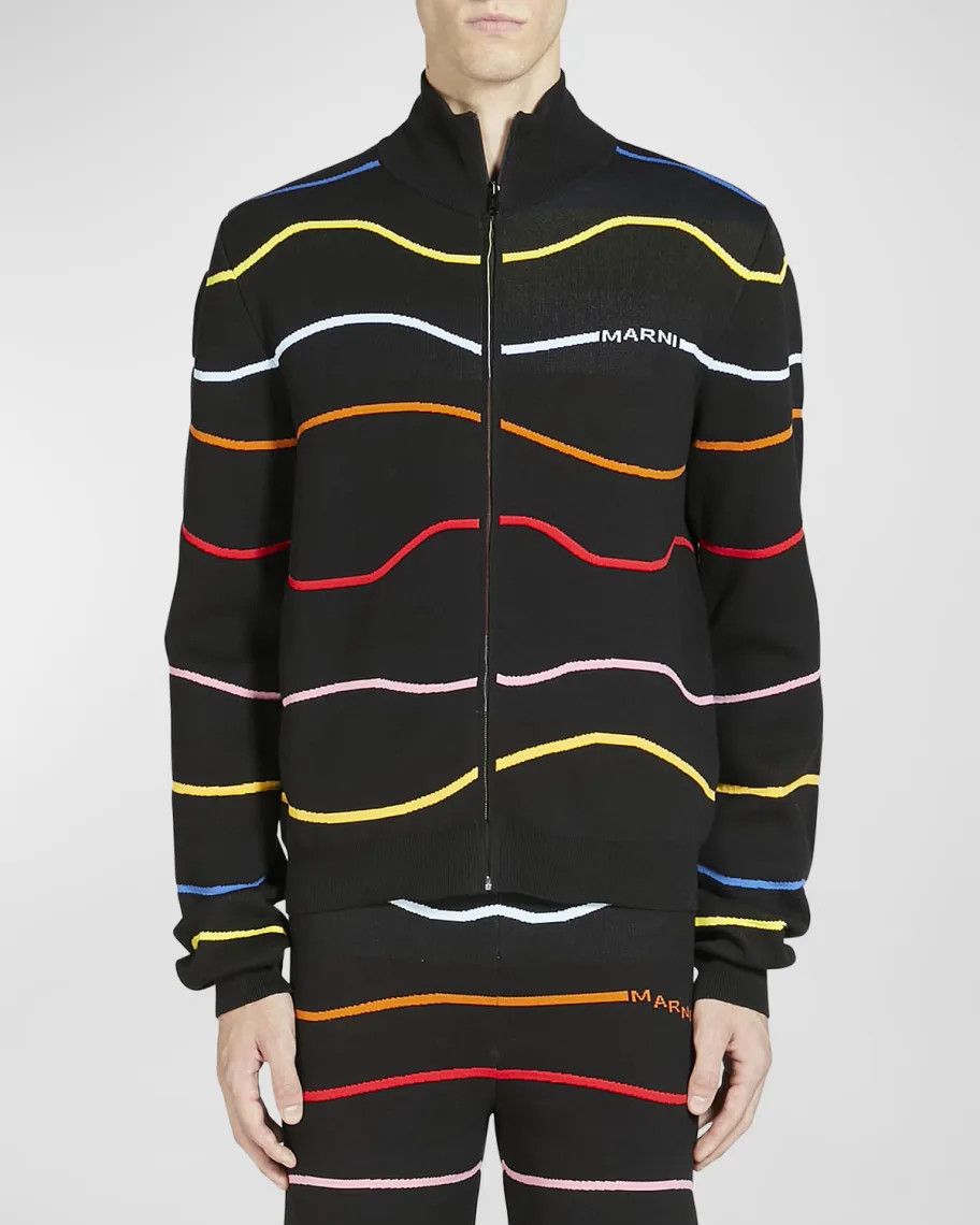 Marni o1srvl11e0624 Cardigan in Black/Multicolor Size US M / EU 48-50 / 2 - 4 Thumbnail