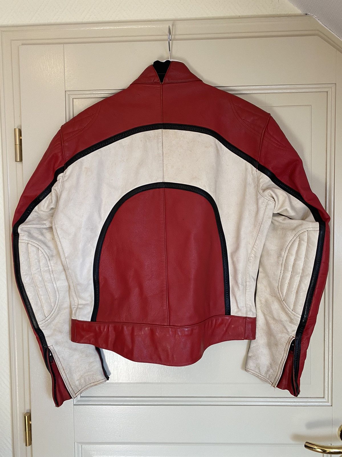 Hein Gericke × Vintage Vintage Hein Gericke Red White Moto Jacket yohji style Size US L / EU 52-54 / 3 - 2 Thumbnail