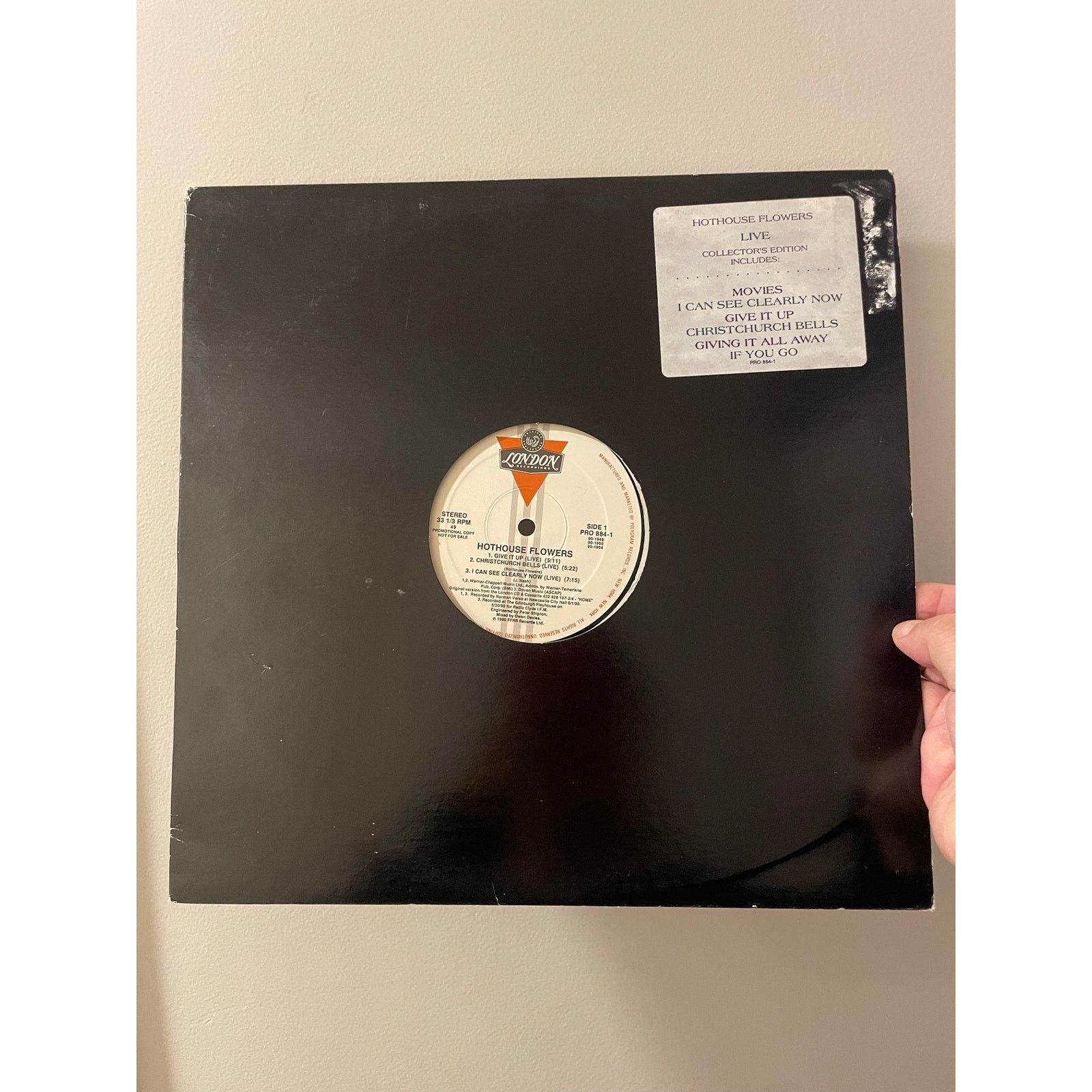 INTENTIONALLY BLANK Hothouse Flowers - Live 12" Promo vintage vinyl record rock Size ONE SIZE - 1 Thumbnail