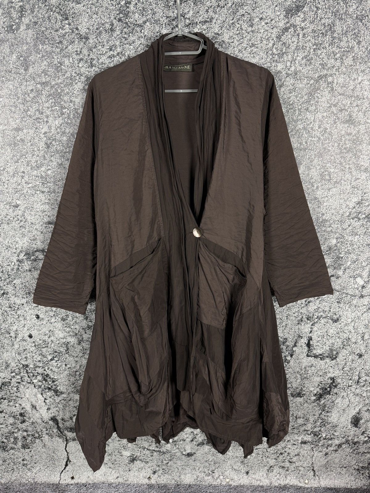 Other Champagne Made In Germany Oversized Draped Coat Jacket Brown Size ONE SIZE - 1 Thumbnail