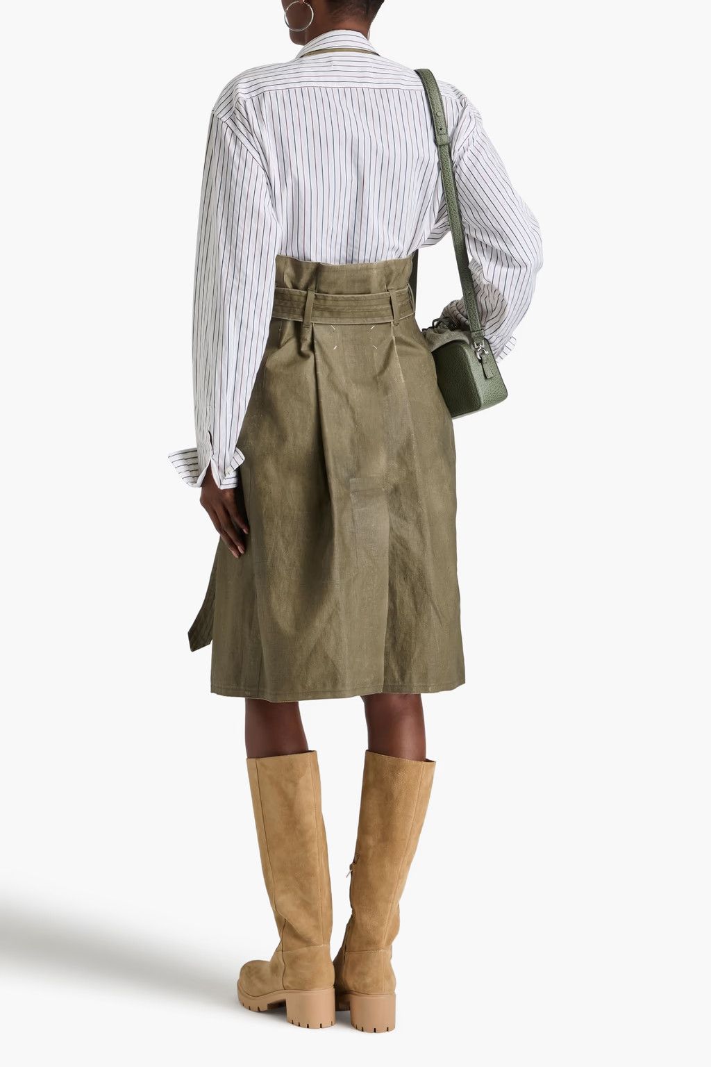 Maison Margiela o1y0625 Midi Dress in Military Green Size S / US 4 / IT 40 - 3 Thumbnail