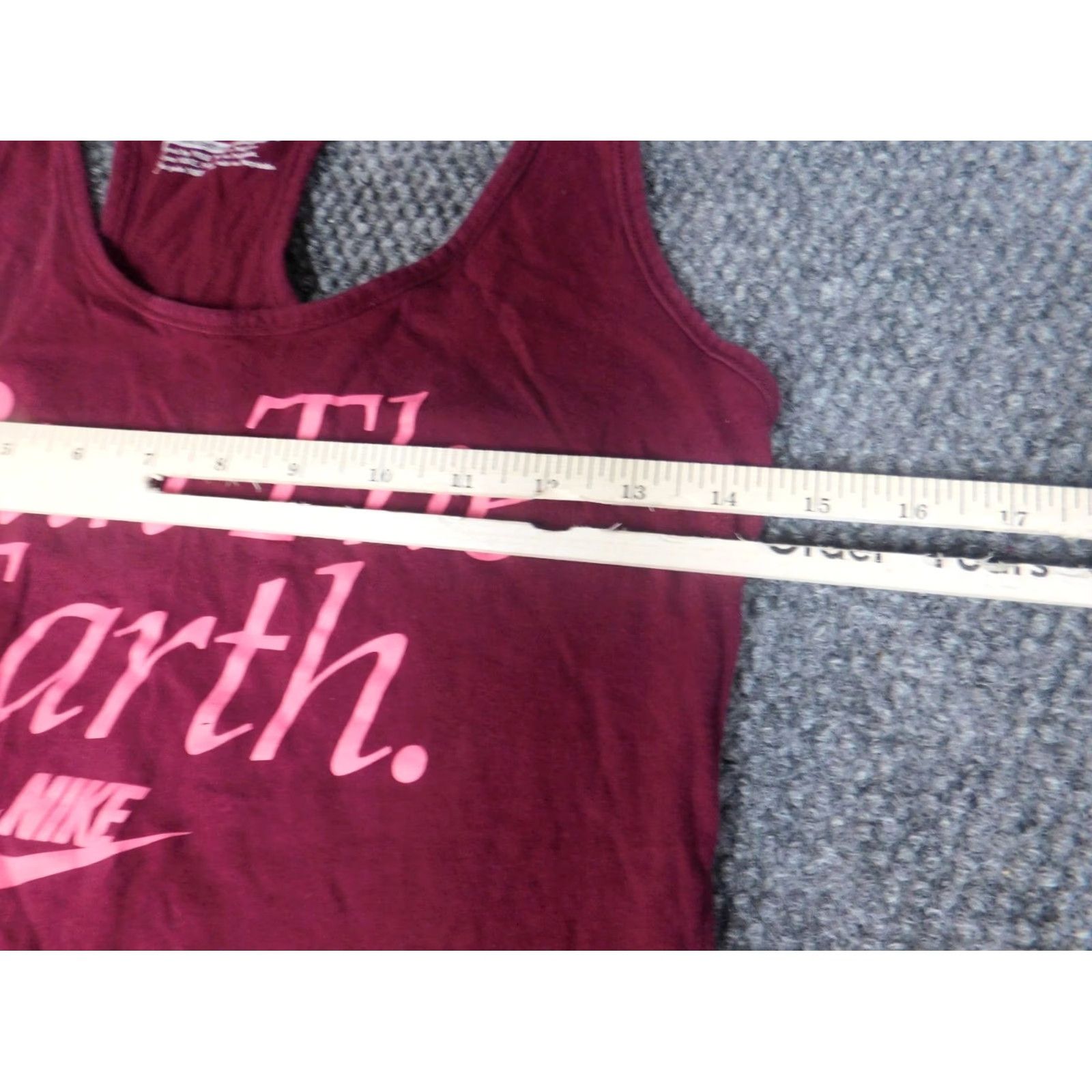 Nike Nike Womens Shirt Tank S Burgundy Logo Running Casual Cup Denim Open 100% Cotton Regular Womens Nike Tank S Red Logo Running Casual Shirt Size S / US 4 / IT 40 - 4 Thumbnail